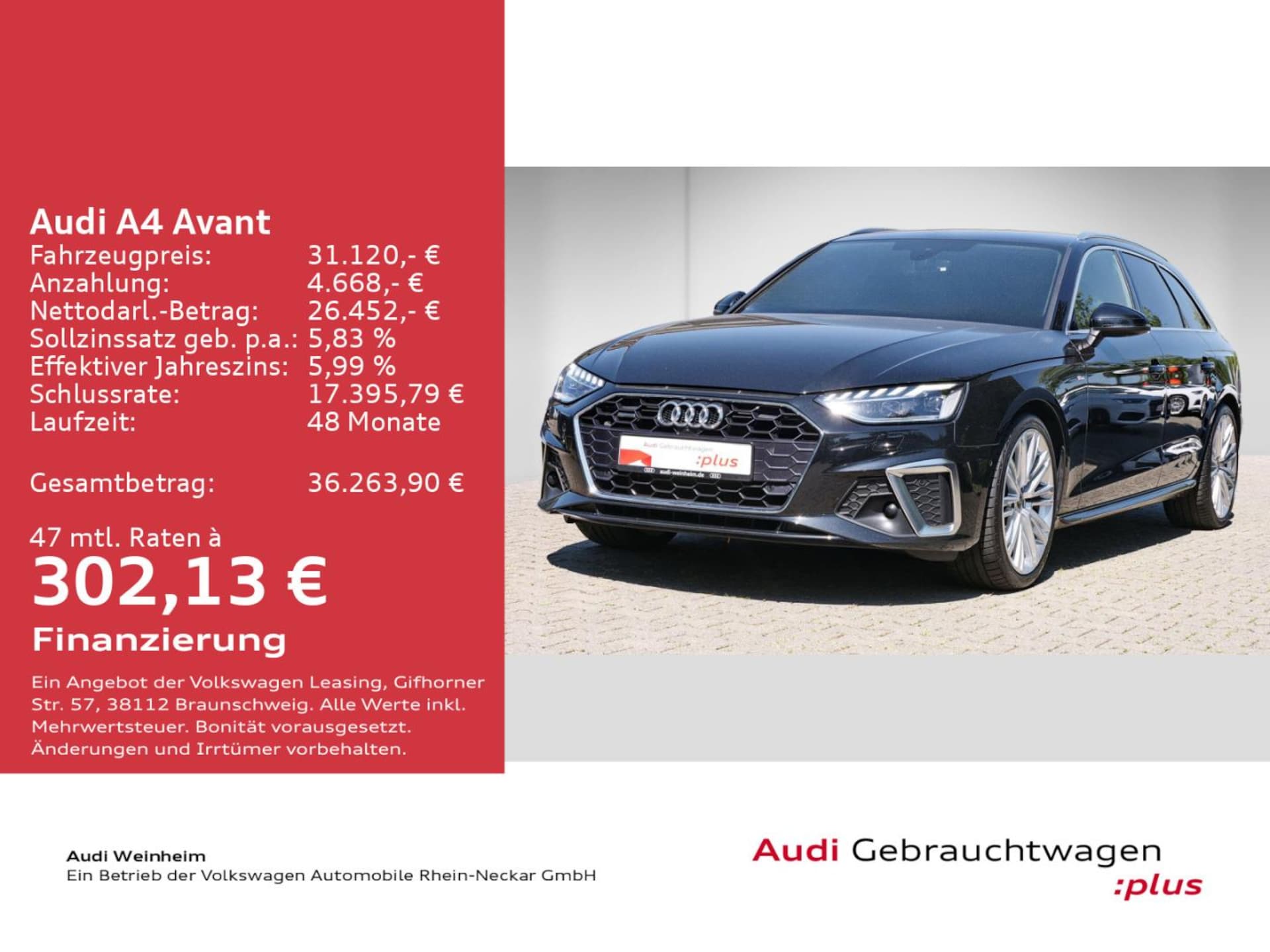 Audi A4 Avant S line
