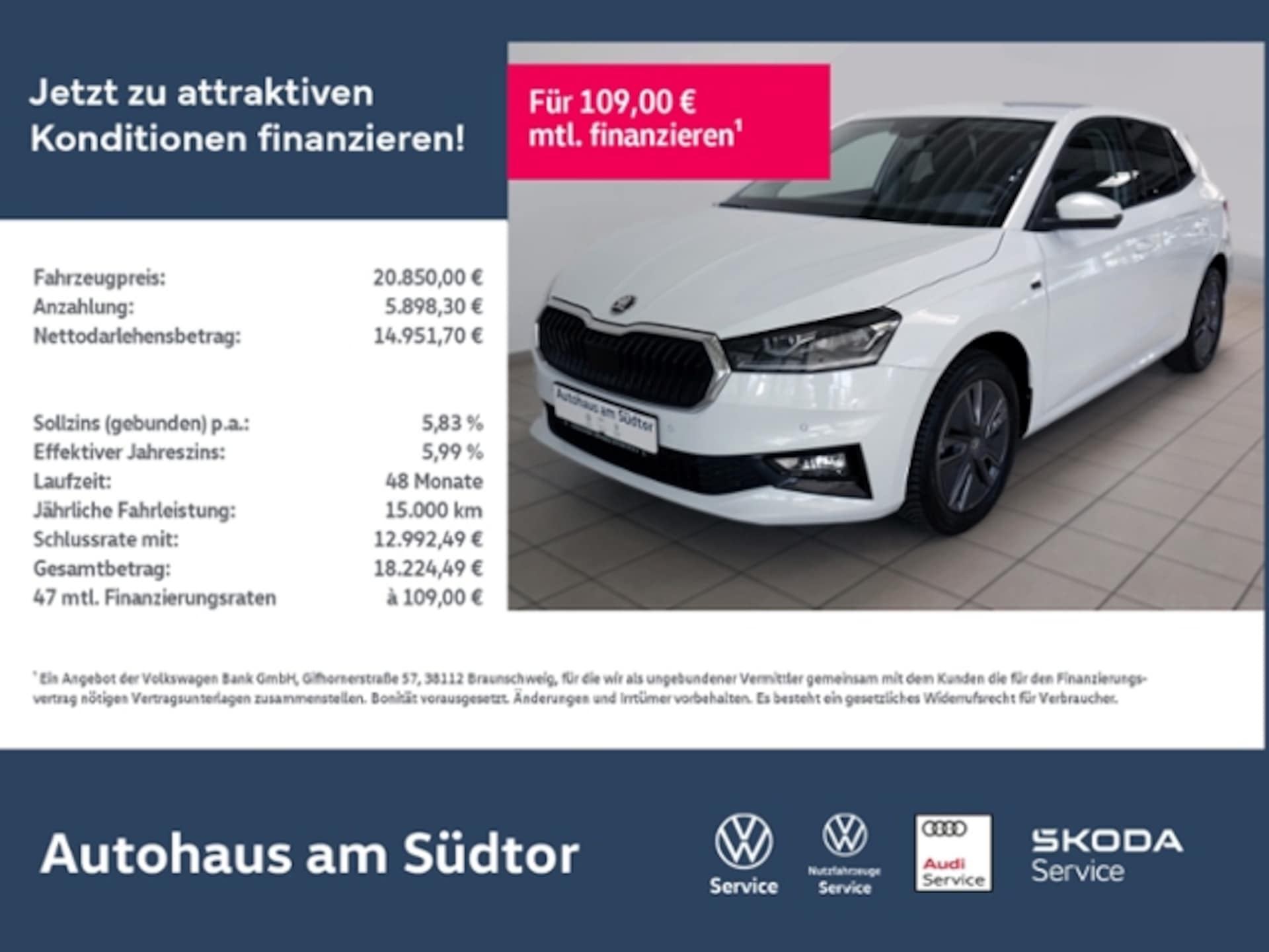 Skoda Fabia 2025 — Tour 1.0 TSI | LED RFK GRA Navi