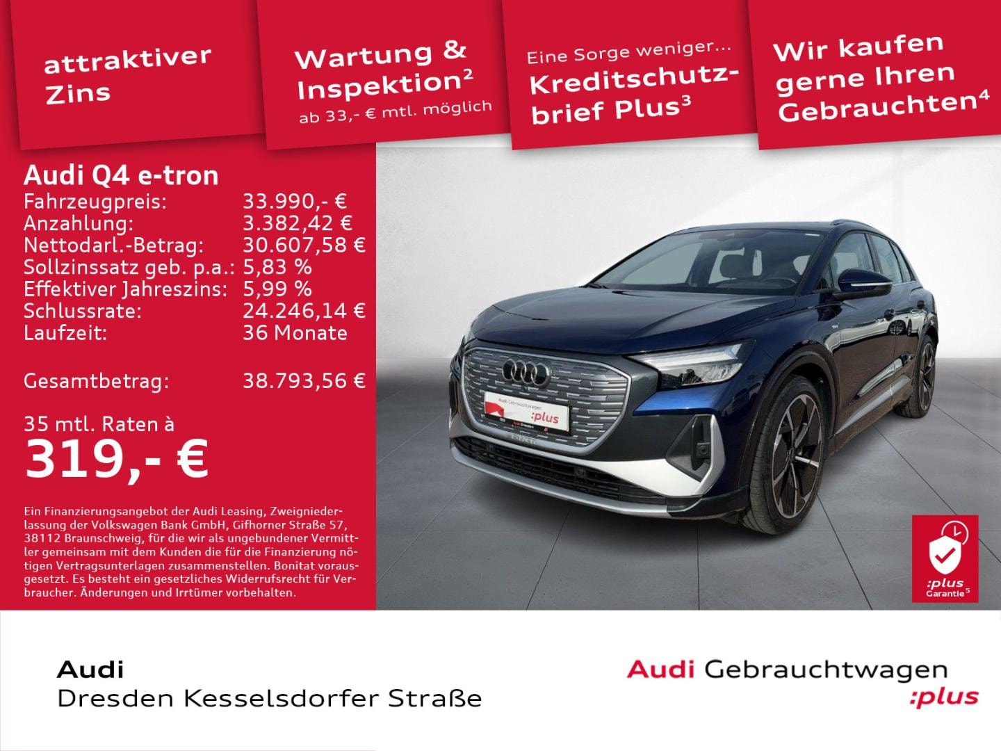 Bild über Audi Q4 e-tron 40 e-tron - für weitere Informationen kontaktieren Sie den Audi Partner