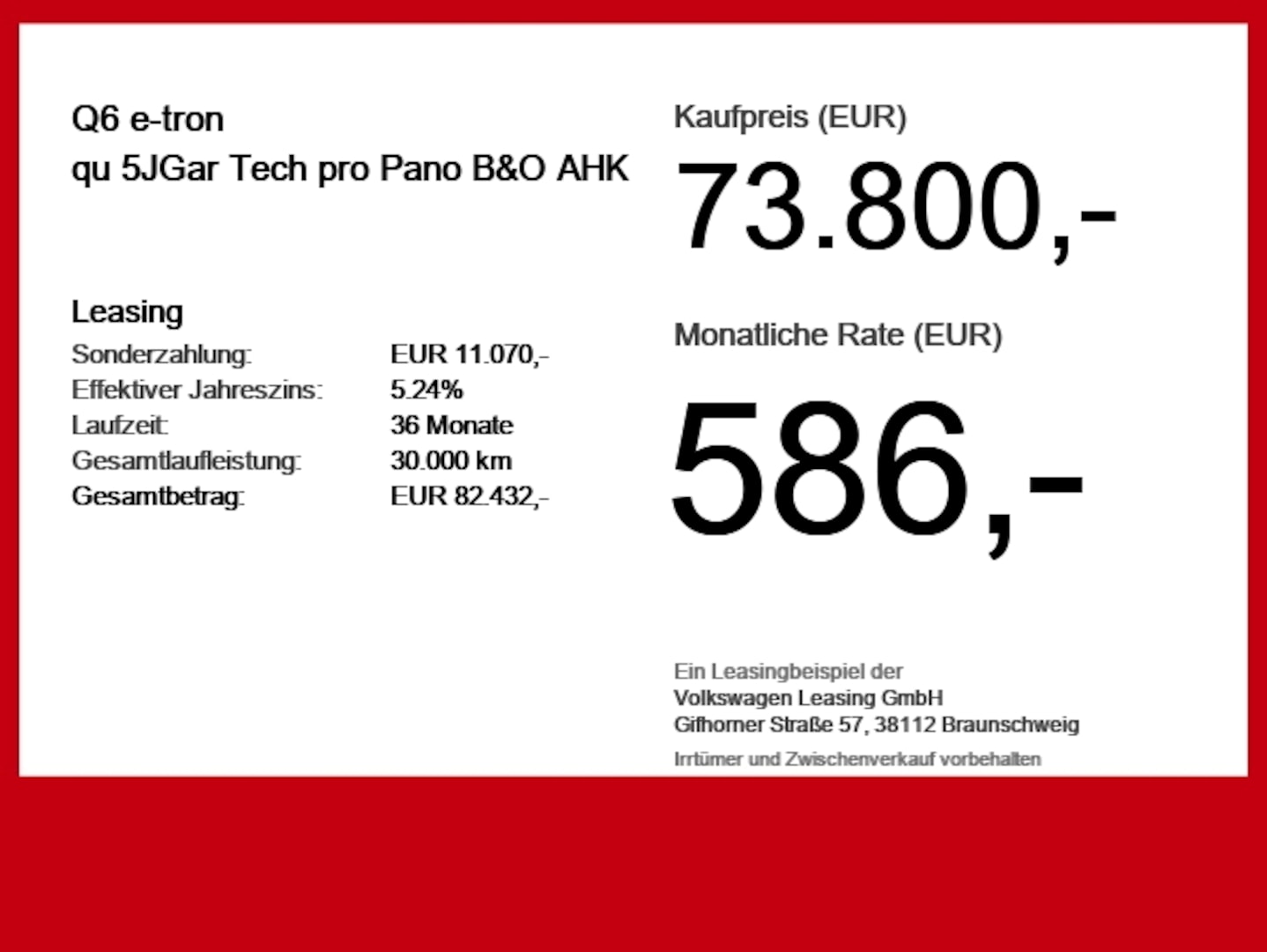 Bild über Audi Q6 SUV e-tron e-tron quattro - für weitere Informationen kontaktieren Sie den Audi Partner