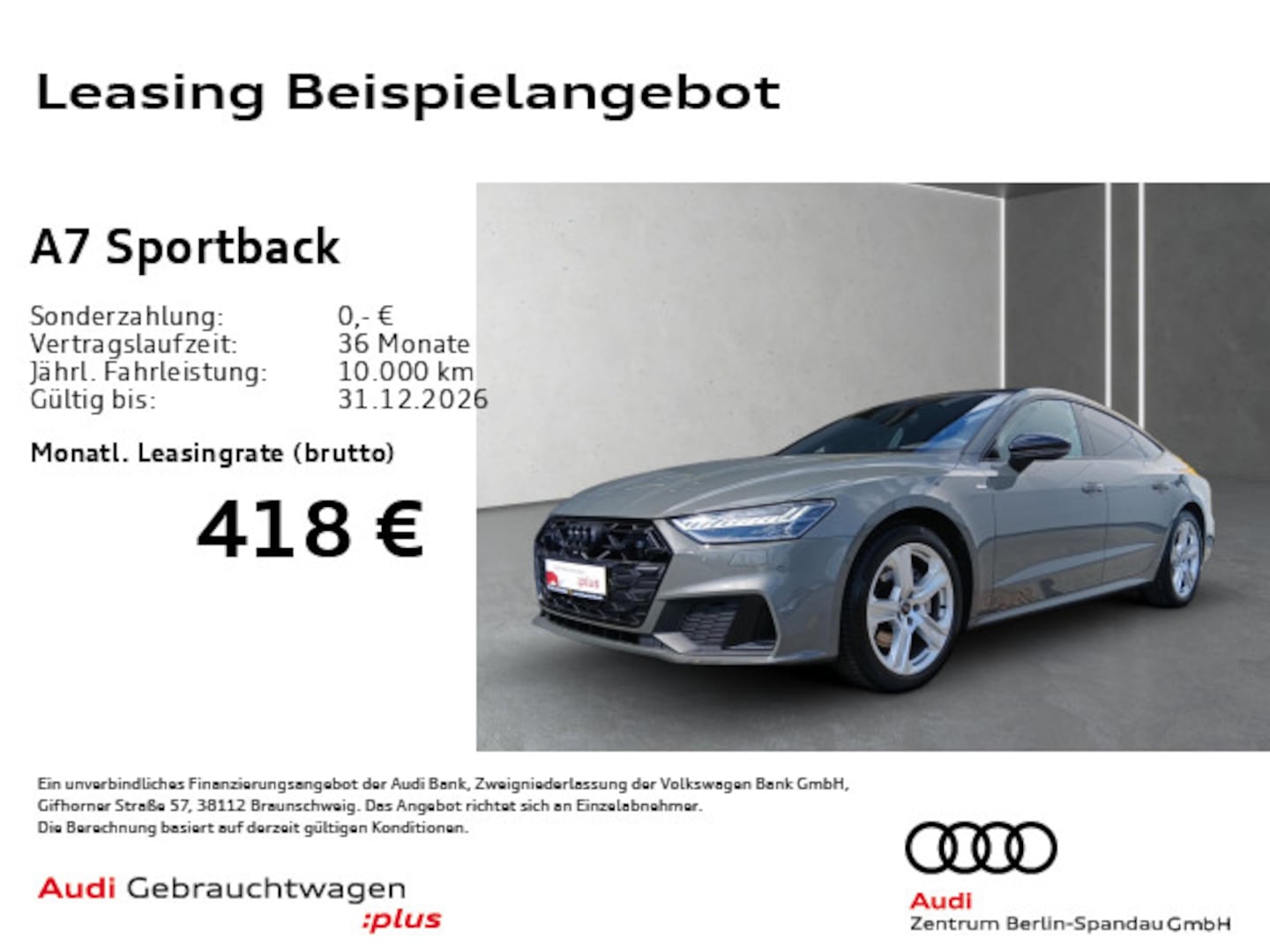 Bild über Audi A7 Sportback 45 TFSI S tronic - für weitere Informationen kontaktieren Sie den Audi Partner