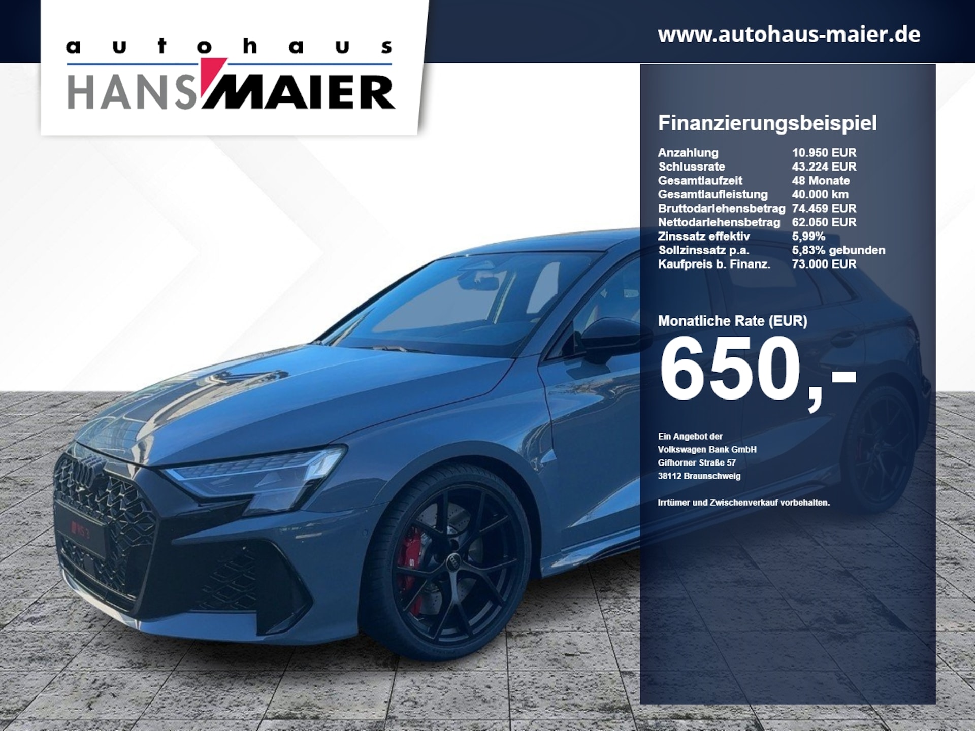 Audi RS 3 Sportback 2026