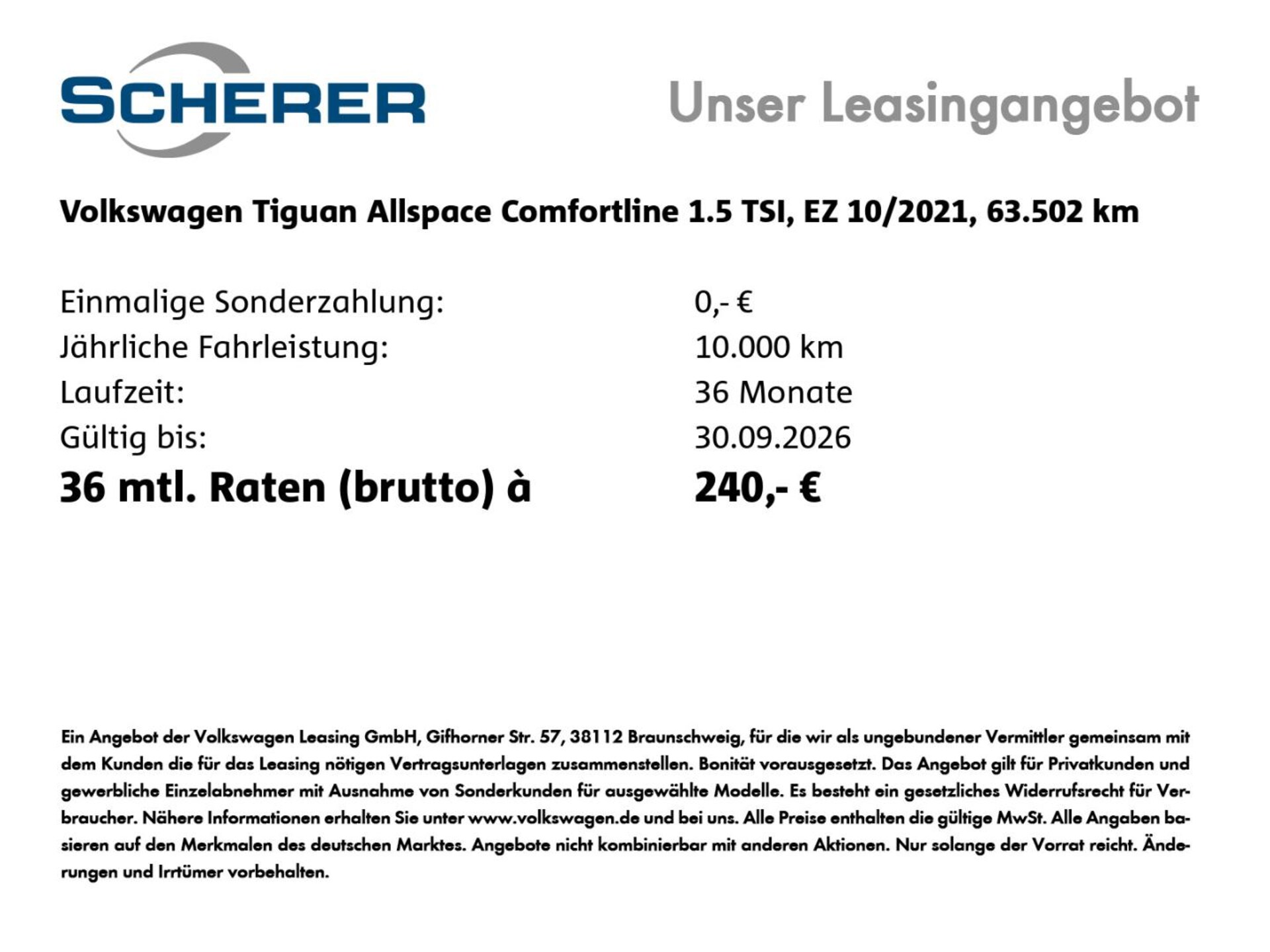 Volkswagen Tiguan Allspace Comfortline