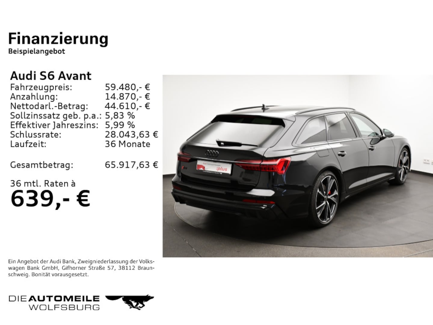 Bild über Audi S6 Avant TDI quattro tiptronic - für weitere Informationen kontaktieren Sie den Audi Partner