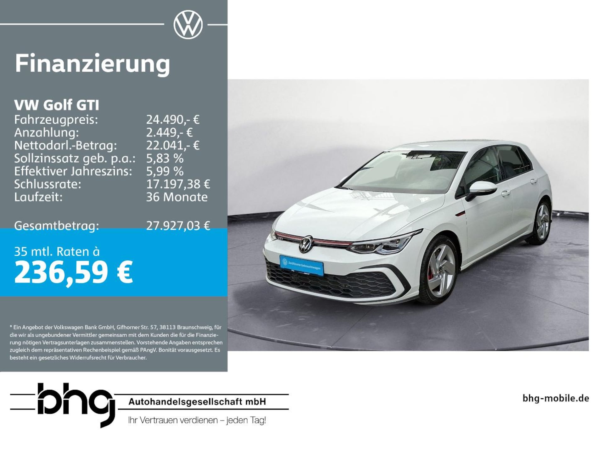Volkswagen Golf — Volkswagen Golf Golf GTI 2.0 TSI DSG #APP-CONNECT #LED+ #FRONT-ASSIST