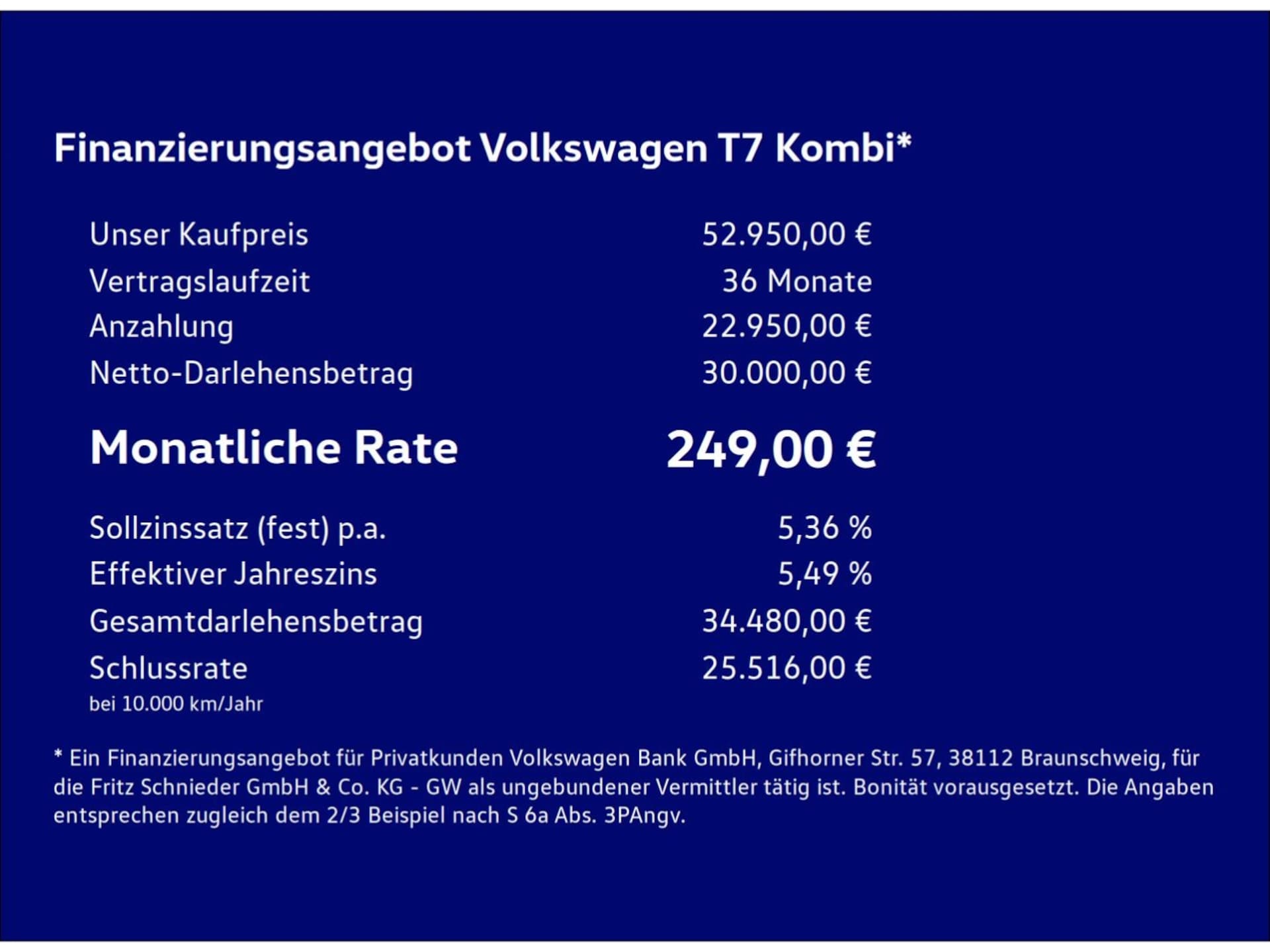 Volkswagen Transporter Kombi kurzer Radstand