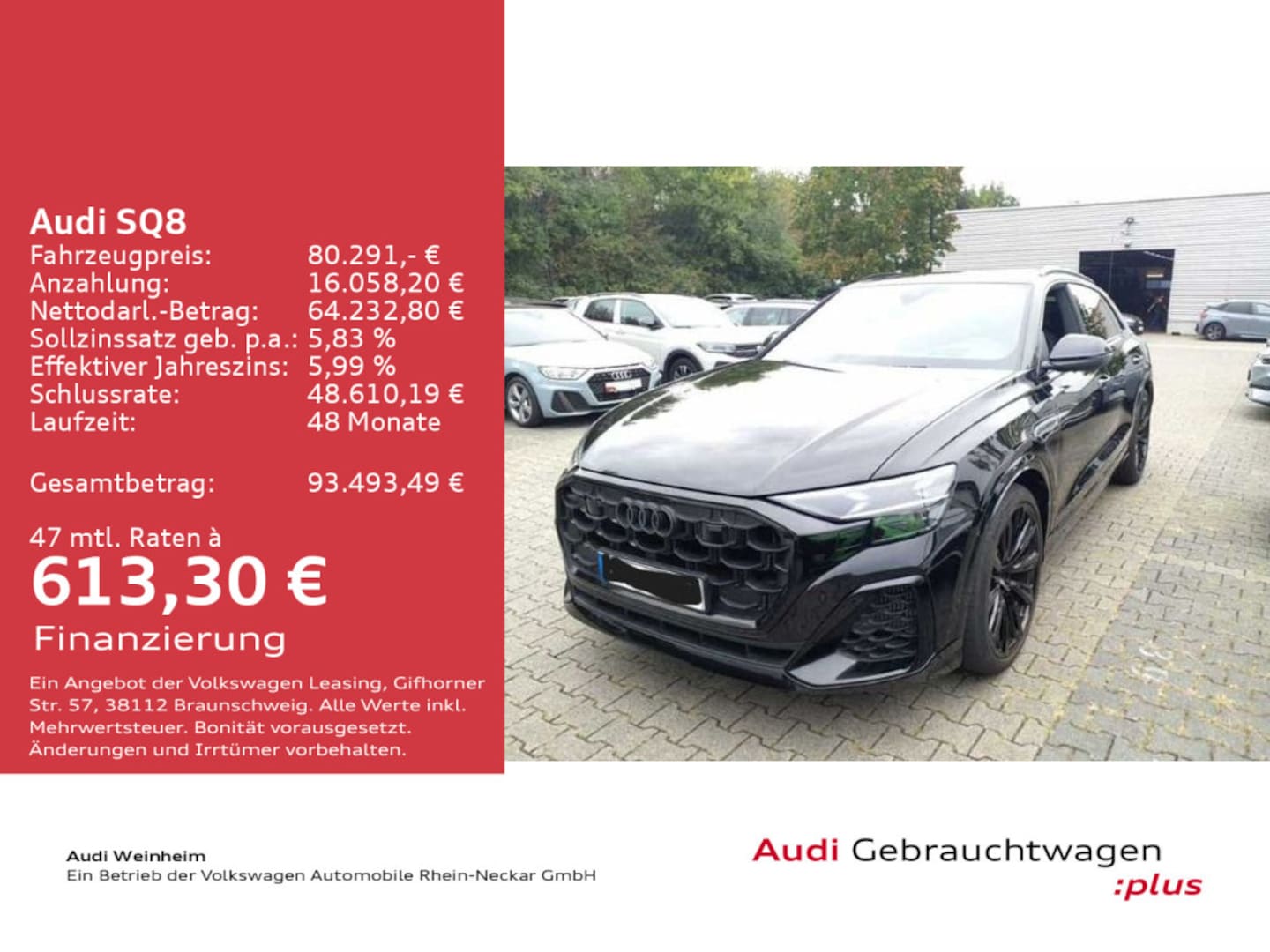 Bild über Audi SQ8 SUV TFSI quattro tiptronic - für weitere Informationen kontaktieren Sie den Audi Partner