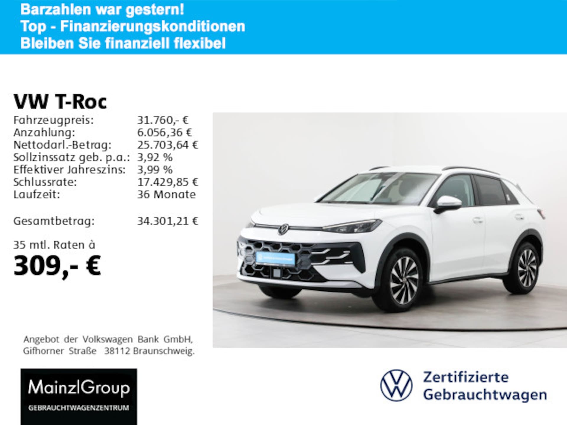 Volkswagen T-Roc Life