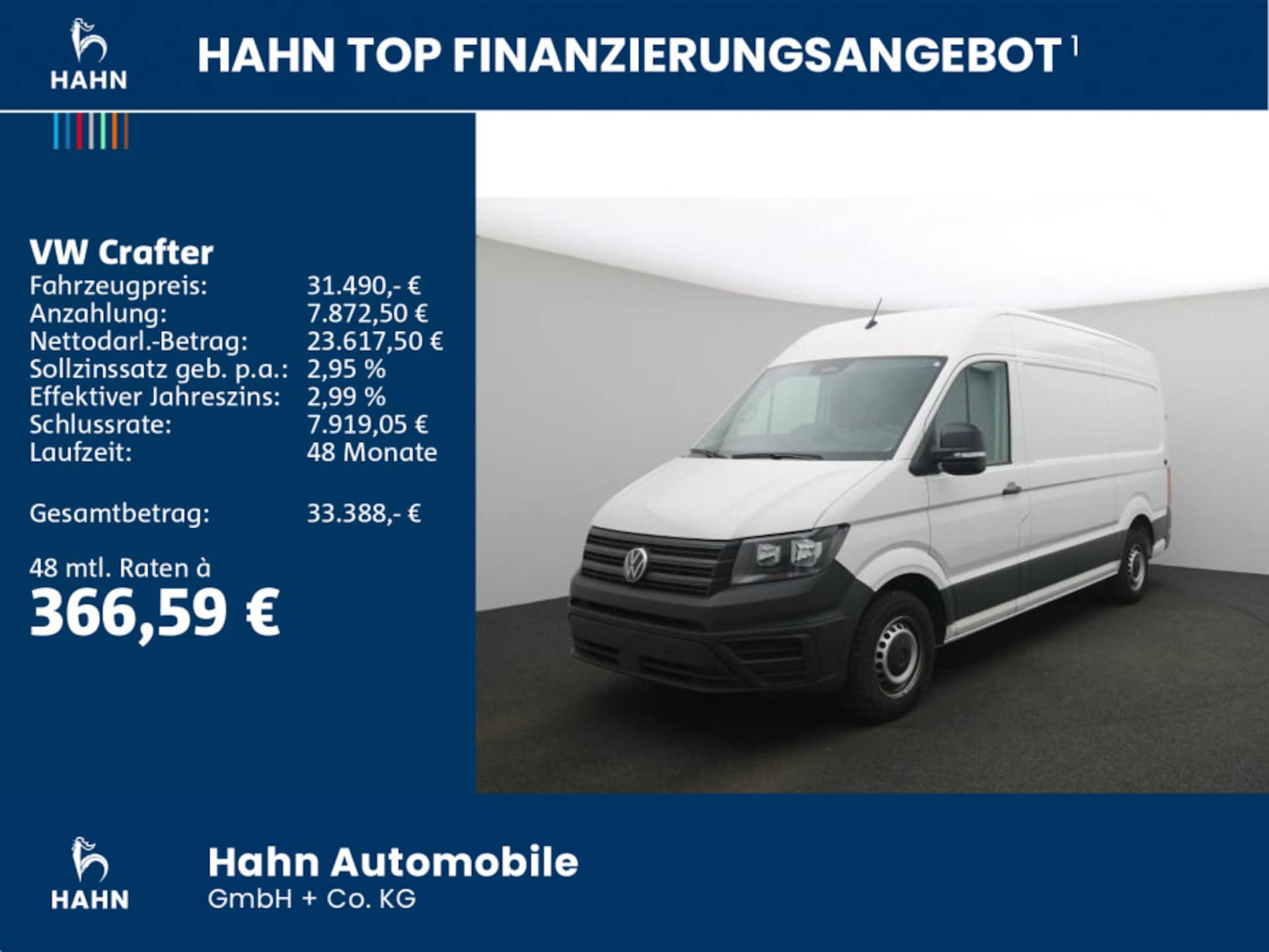 Volkswagen Crafter Kasten mittlerer Radstand