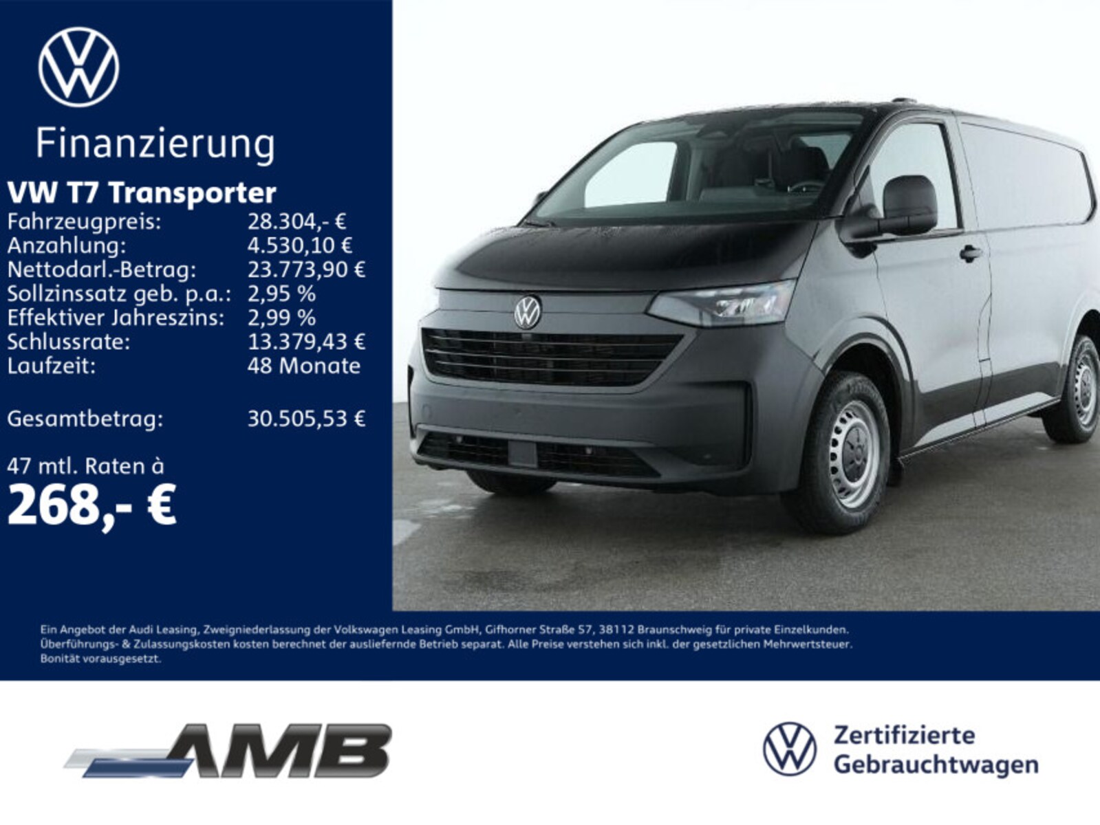 Volkswagen Transporter Kasten kurzer Radstand