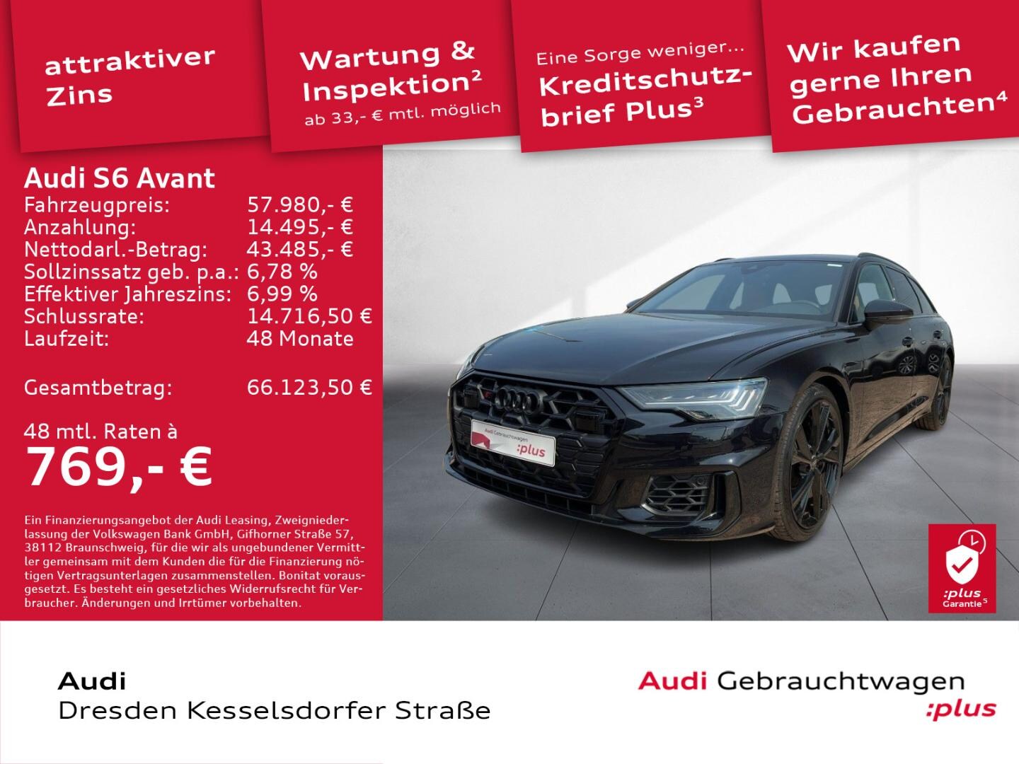 Bild über Audi S6 Avant TDI quattro tiptronic - für weitere Informationen kontaktieren Sie den Audi Partner