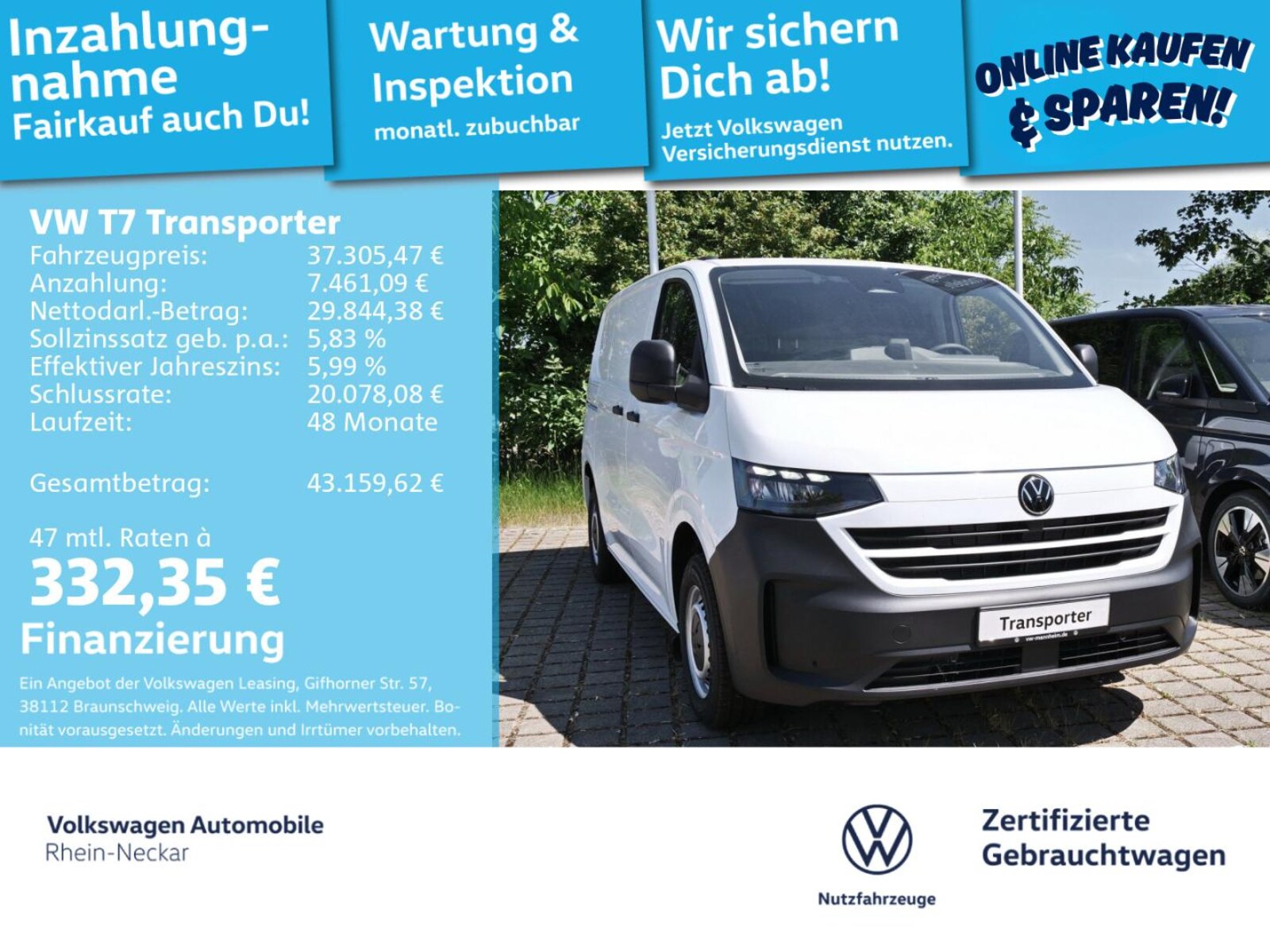 Volkswagen Transporter Kasten kurzer Radstand – Bild 2