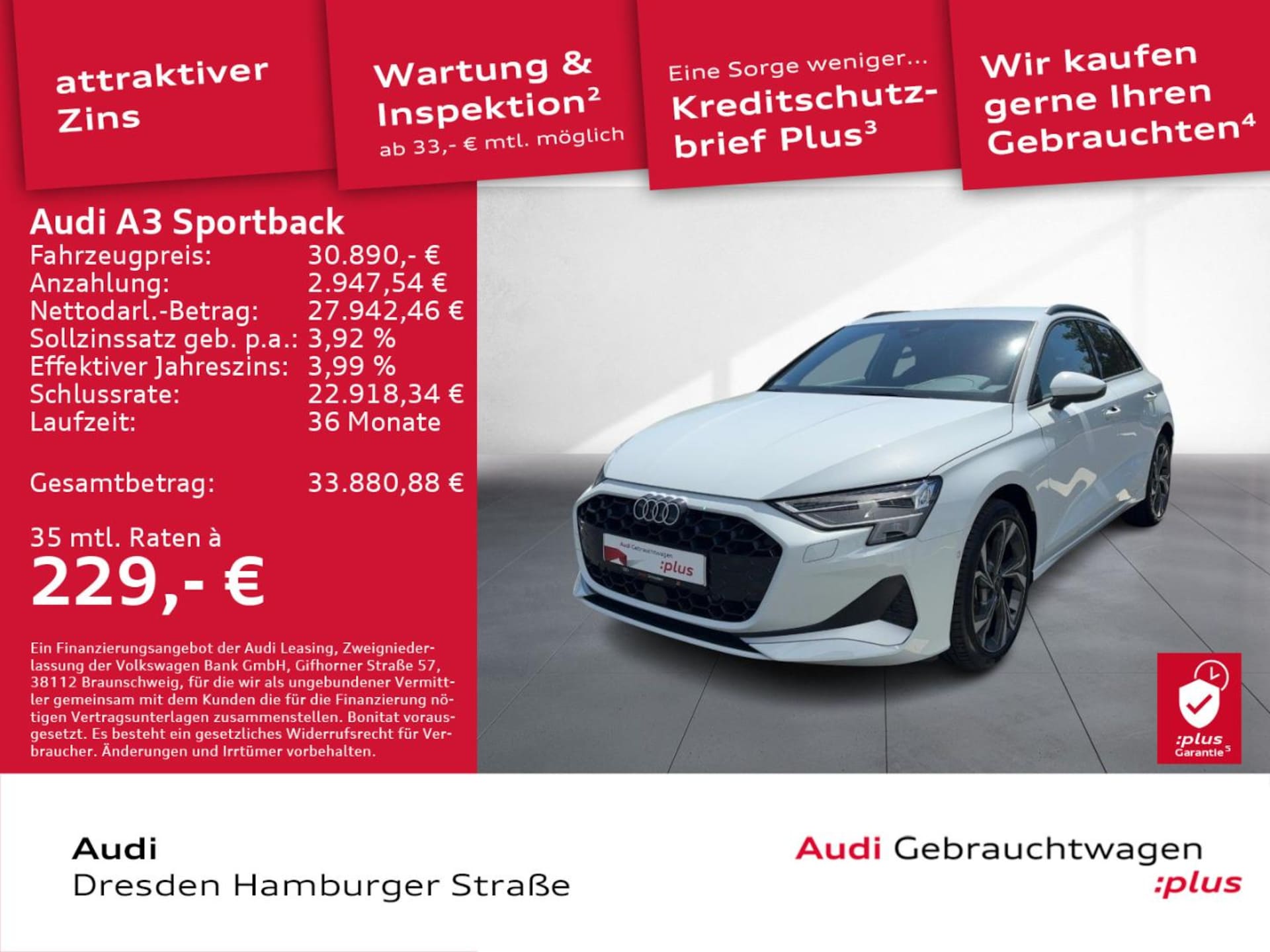 Audi A3 Sportback Advanced