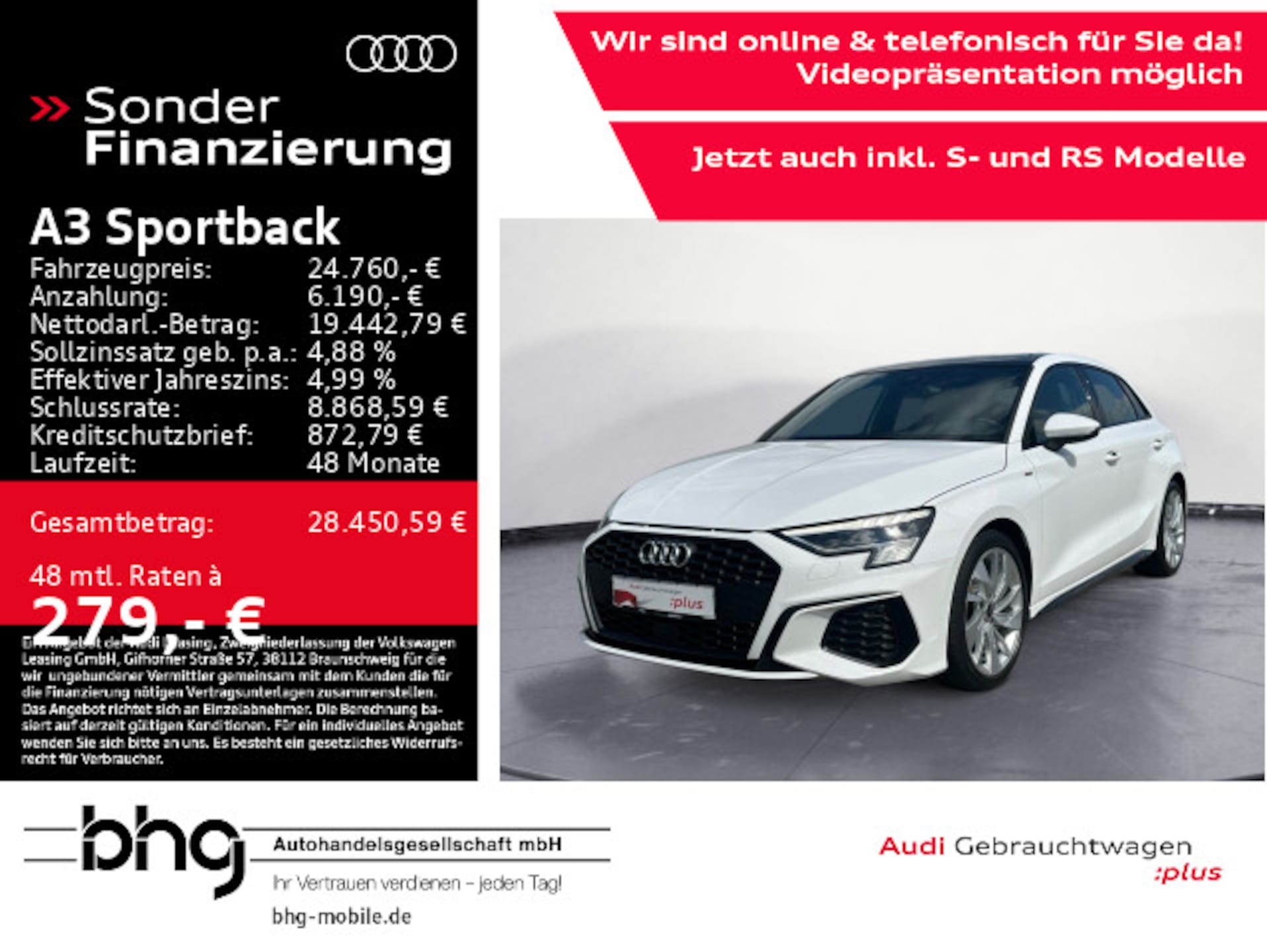 Audi A3 Sportback S line