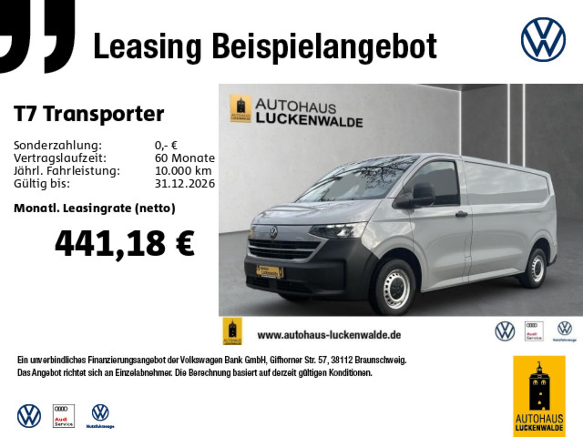 Volkswagen Transporter Kasten langer Radstand