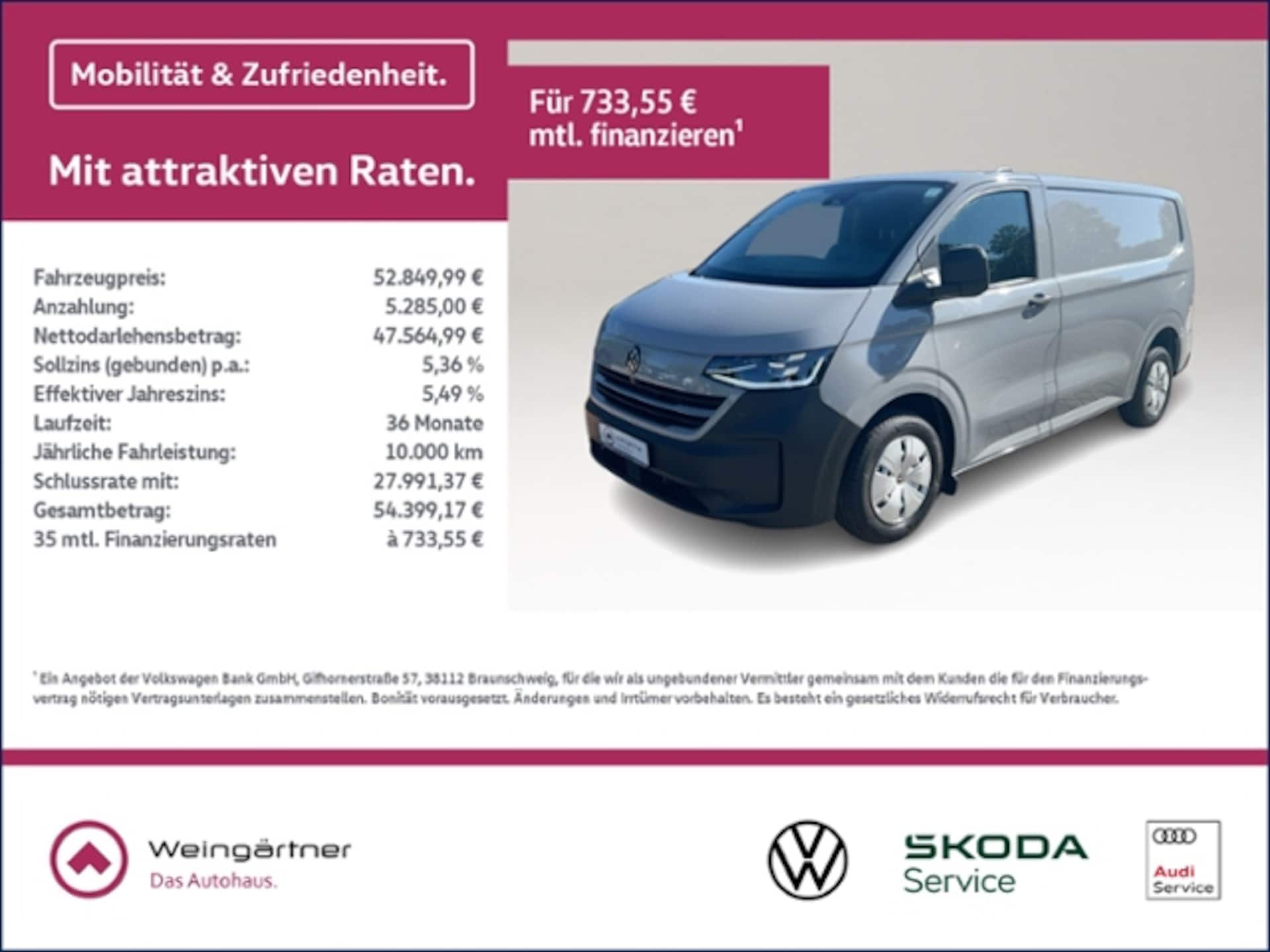 Volkswagen Transporter Kasten kurzer Radstand