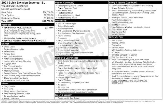2021 Buick Envision
