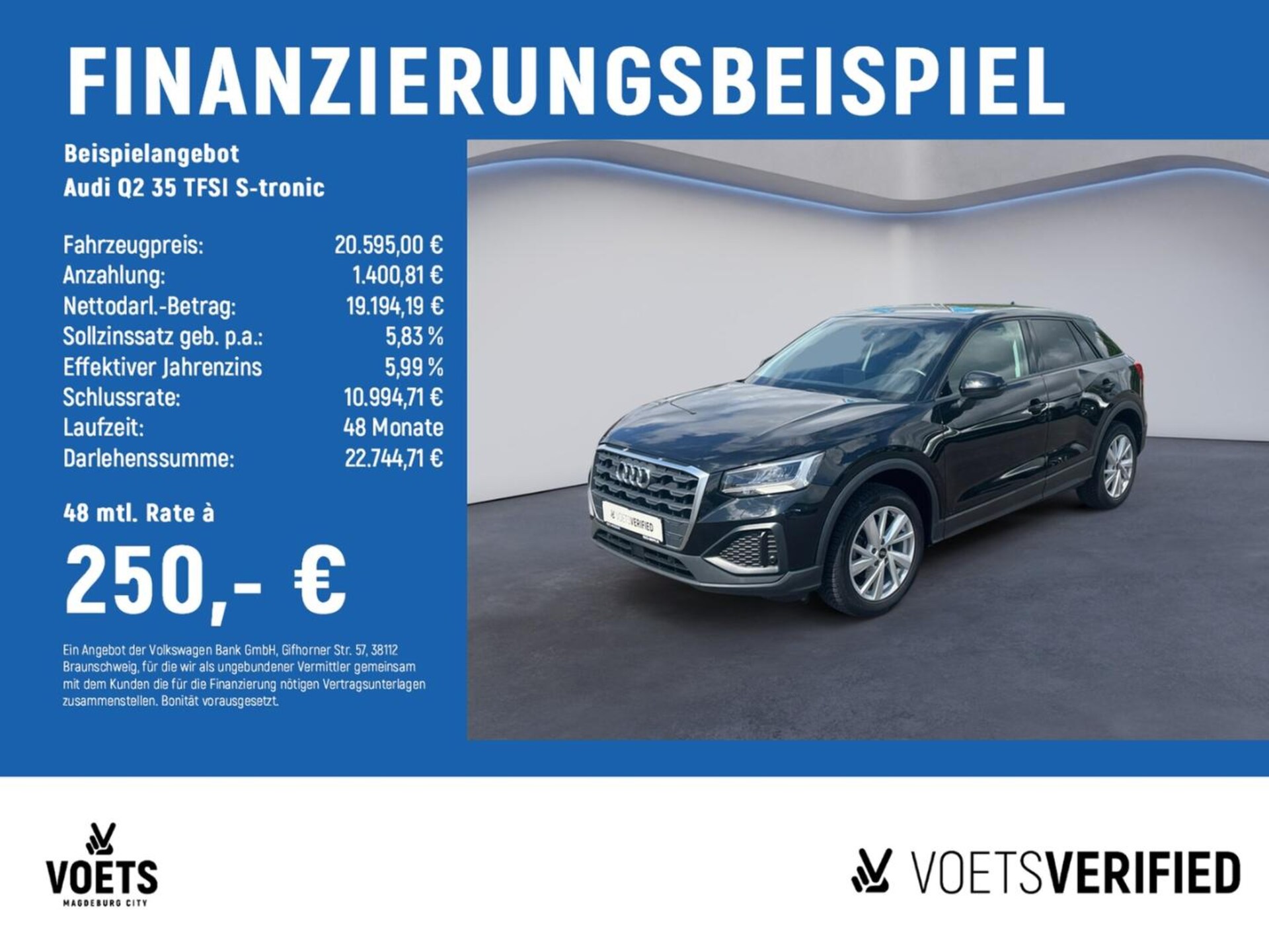Audi Q2 2022 — 35 TFSI 110 kW (150 PS) S tronic Q2 35 TFSI S-tronic Basis LED+NAVI+ACC+PDC+KAM