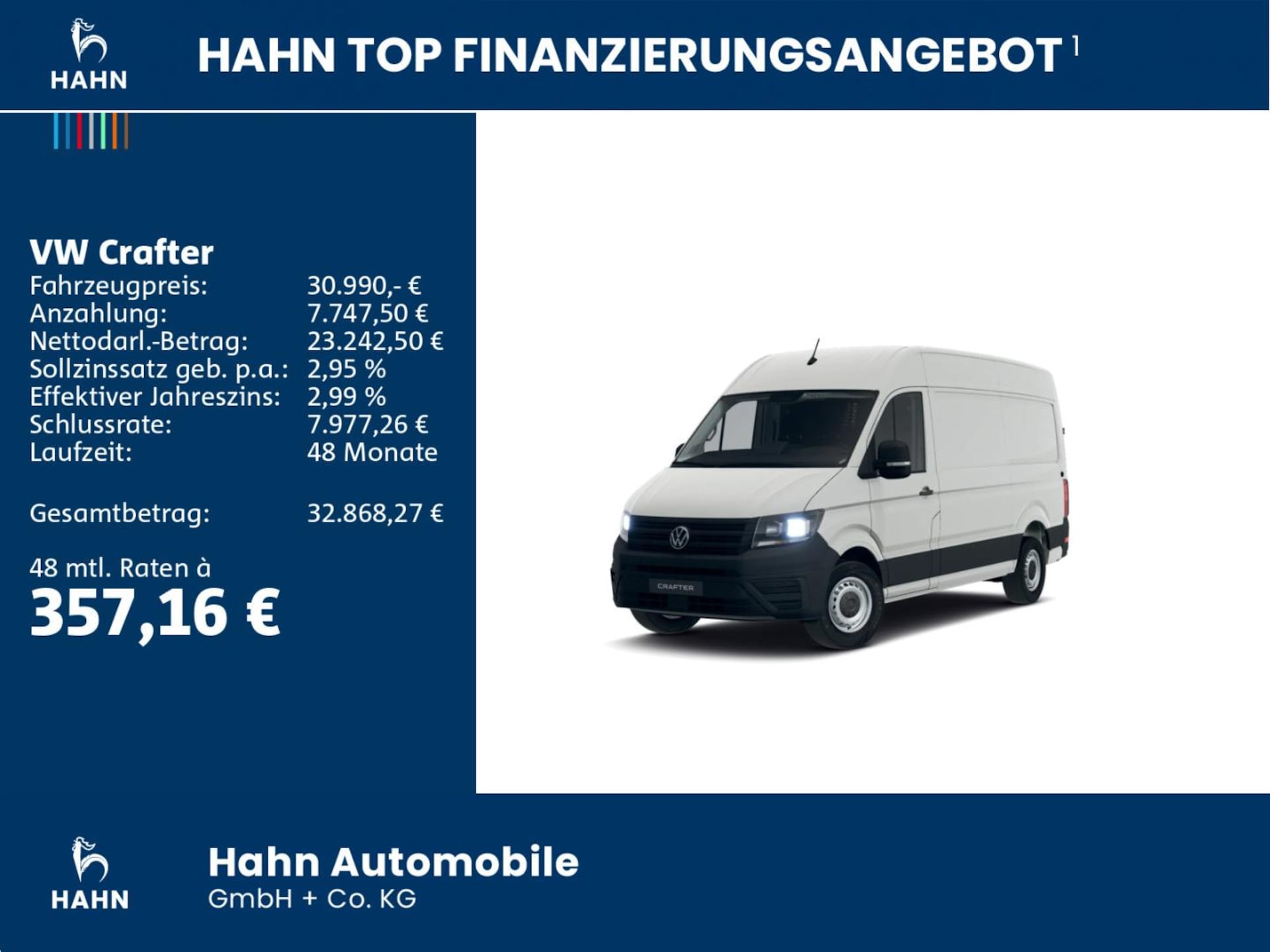 Volkswagen Crafter Kasten mittlerer Radstand