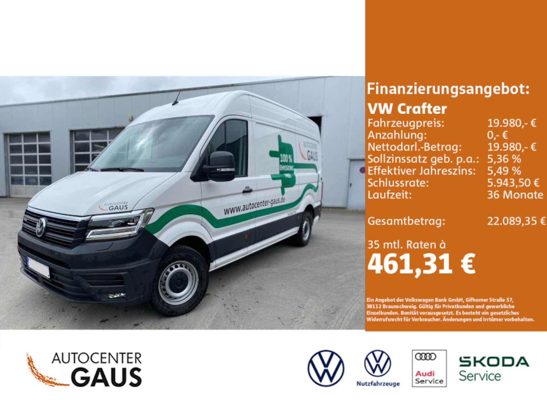 Volkswagen e-Crafter Kastenwagen mittlerer Radstand