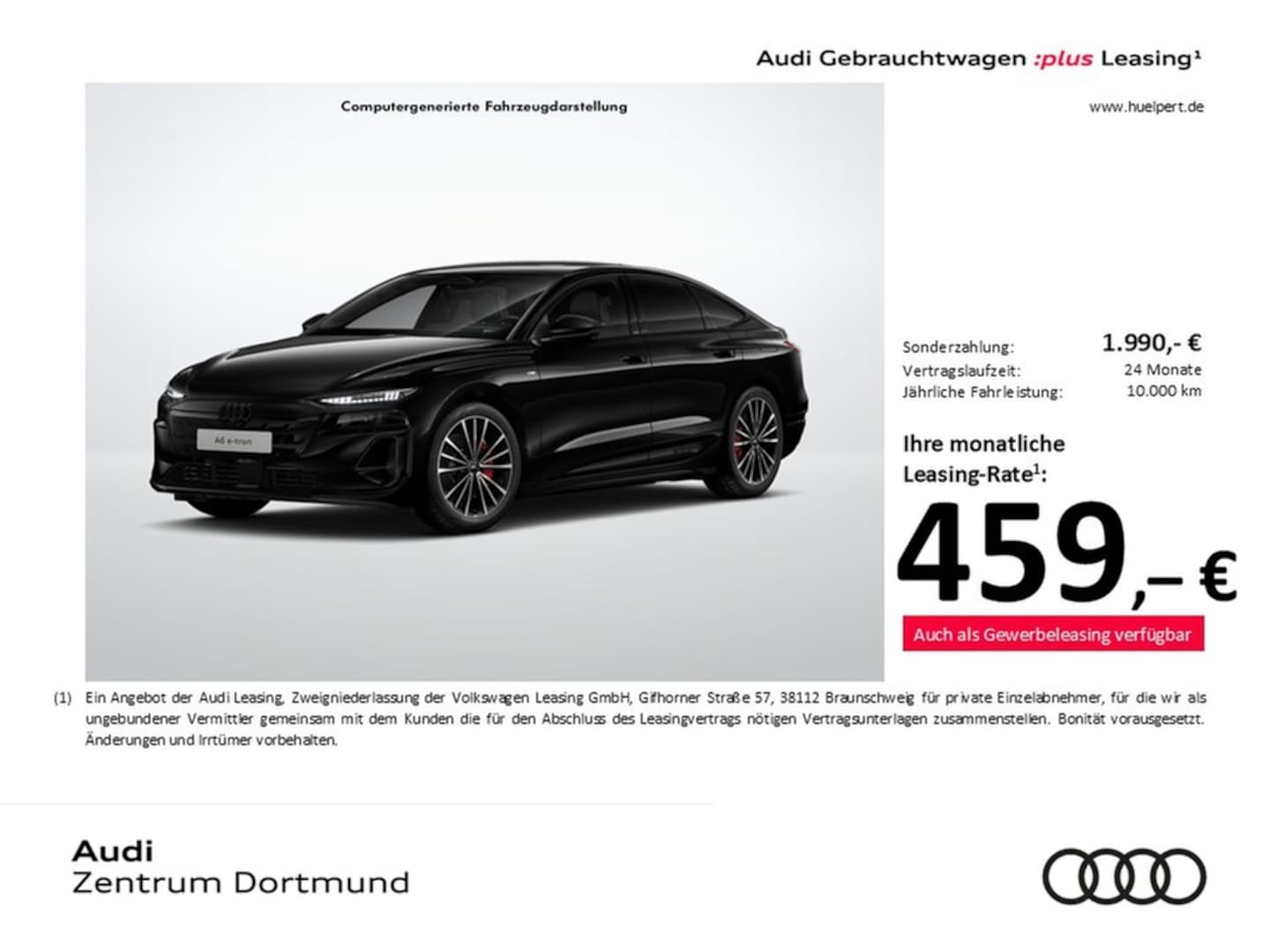 Bild über Audi A6 Sportback e-tron e-tron performance - für weitere Informationen kontaktieren Sie den Audi Partner