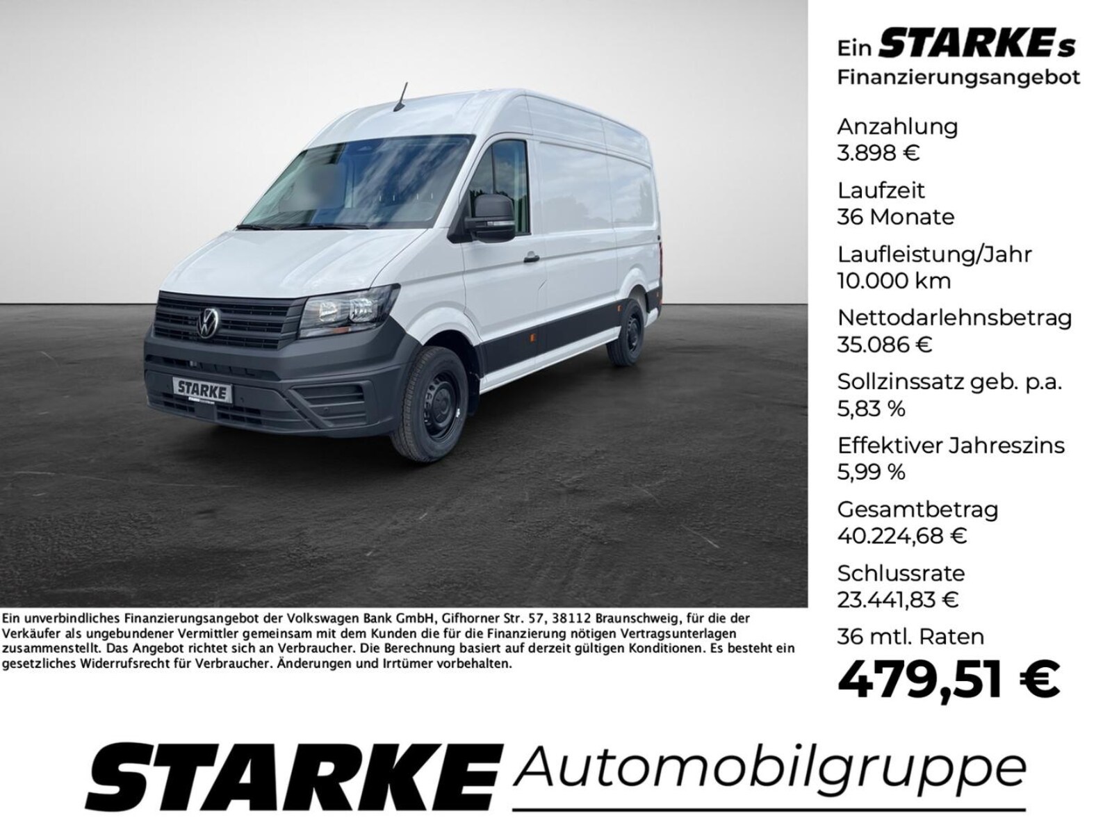 Volkswagen Crafter Kasten mittlerer Radstand
