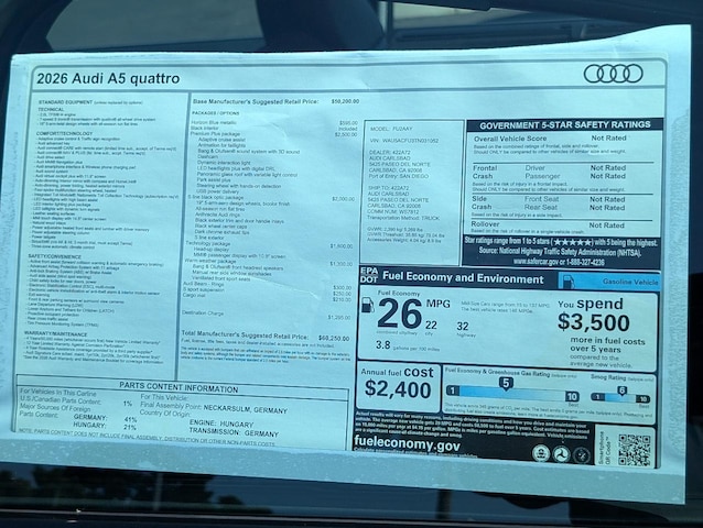 2026 Audi A5 Sedan