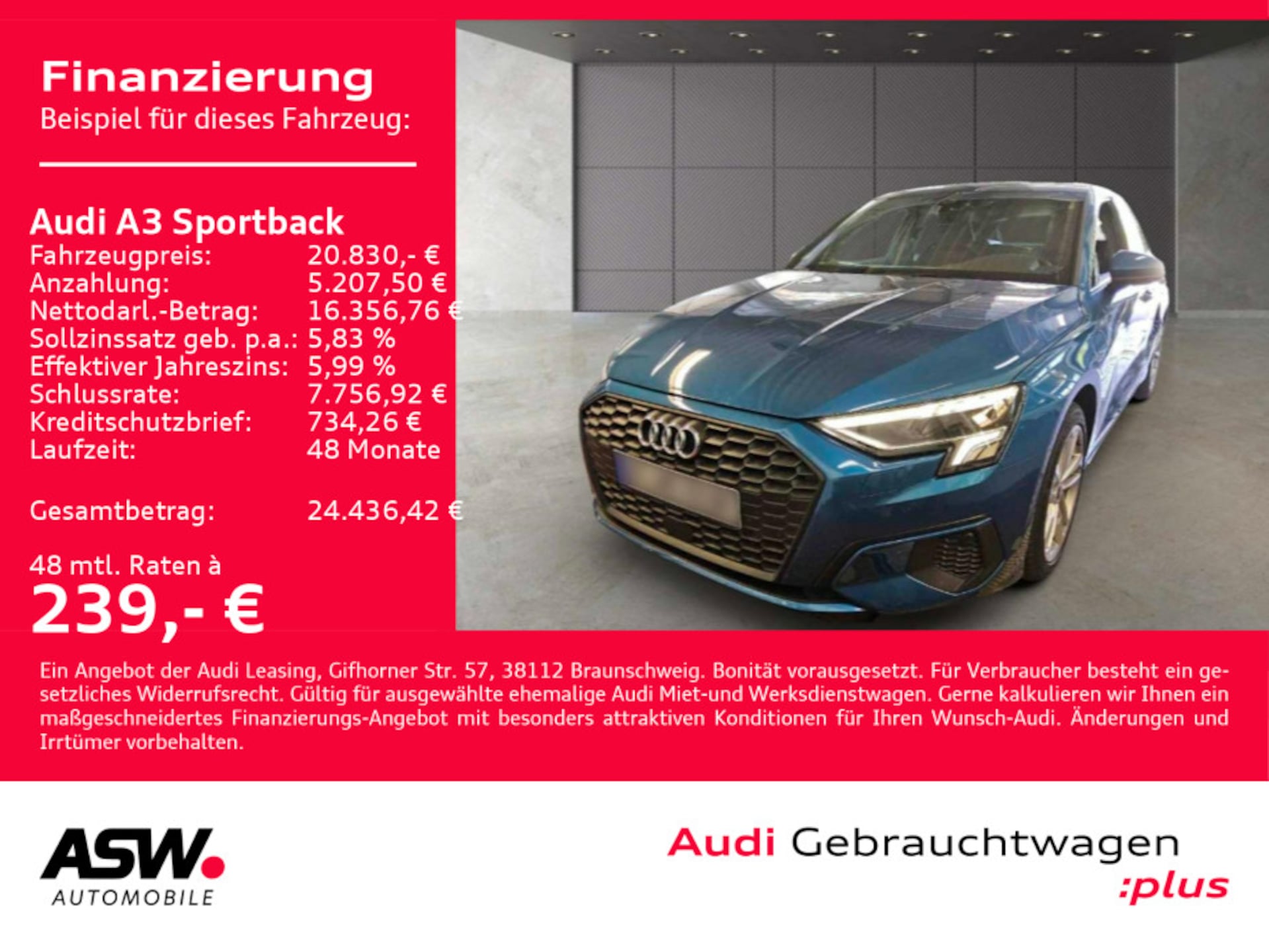 Audi A3 Sportback TFSI e