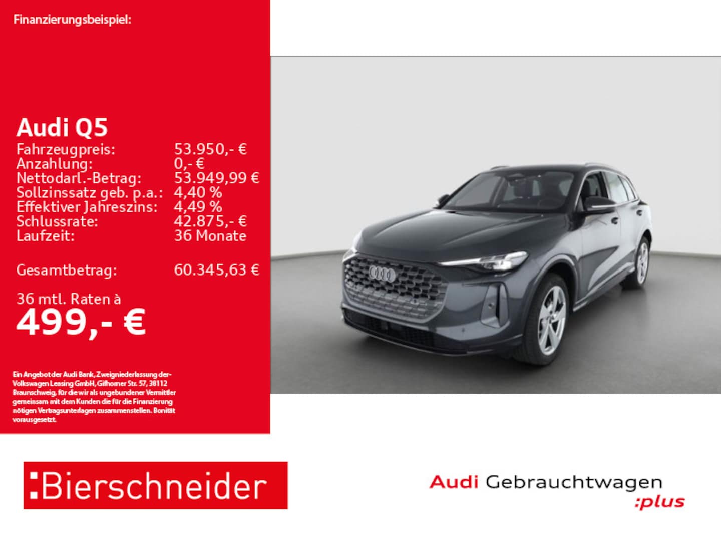 Bild über Audi Q5 SUV TFSI quattro 150 kW S tronic - für weitere Informationen kontaktieren Sie den Audi Partner