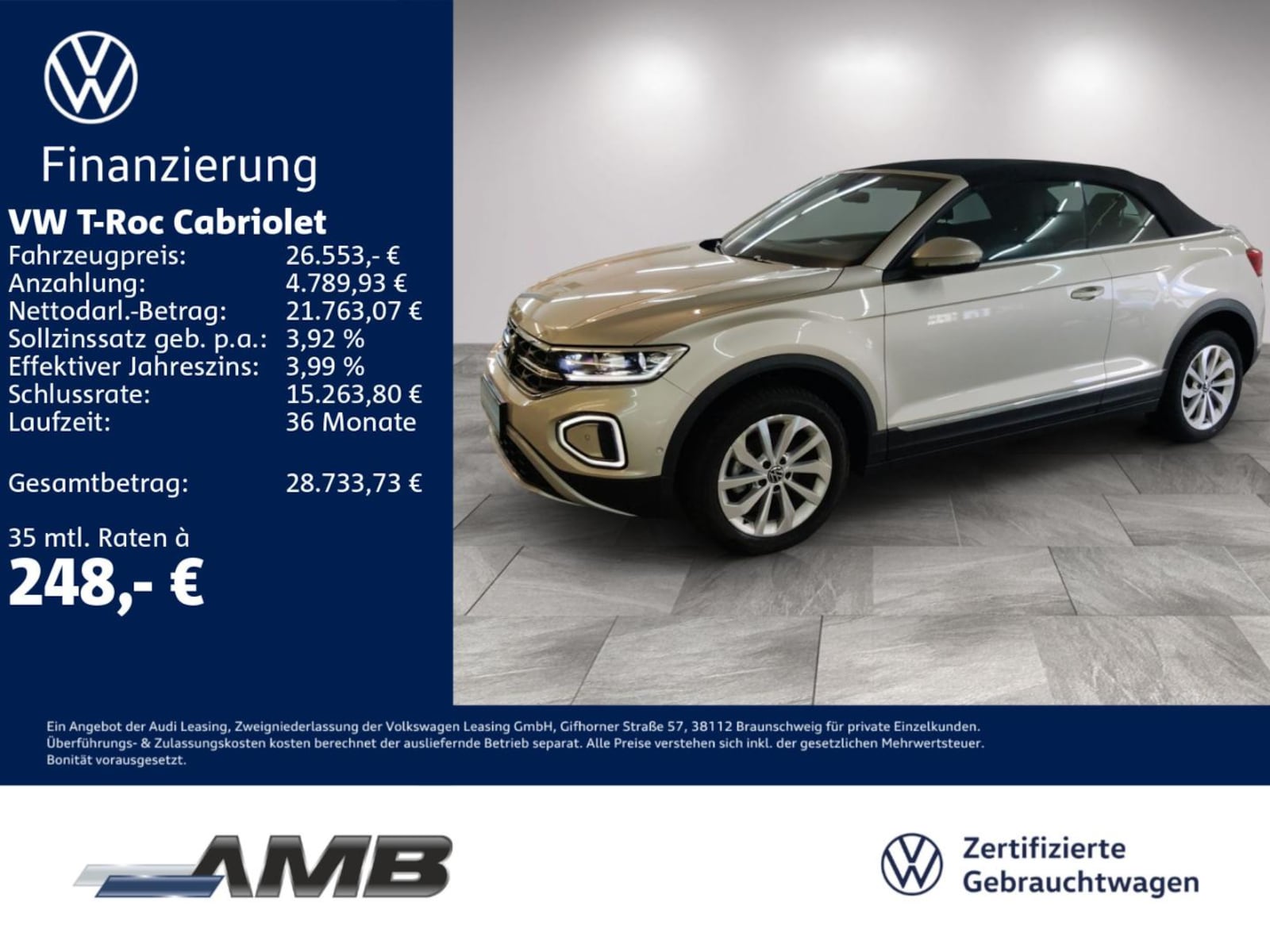 Volkswagen T-Roc Cabriolet