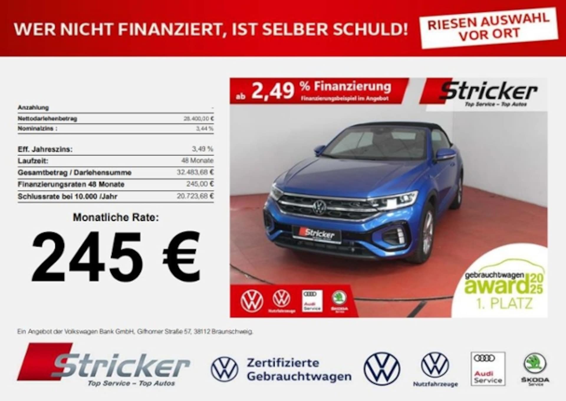 Volkswagen T-Roc Cabriolet R-Line