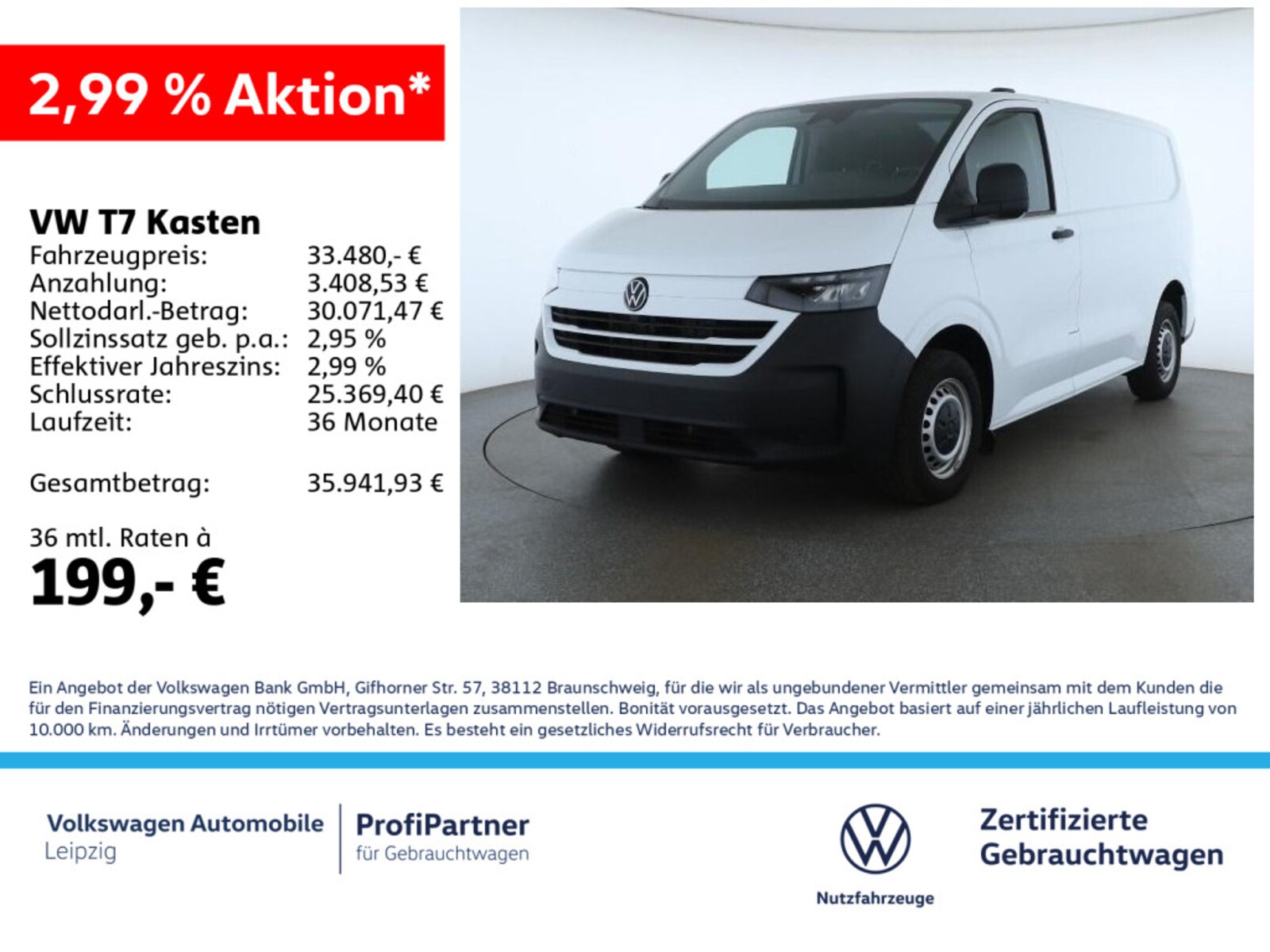Volkswagen Transporter Kasten kurzer Radstand