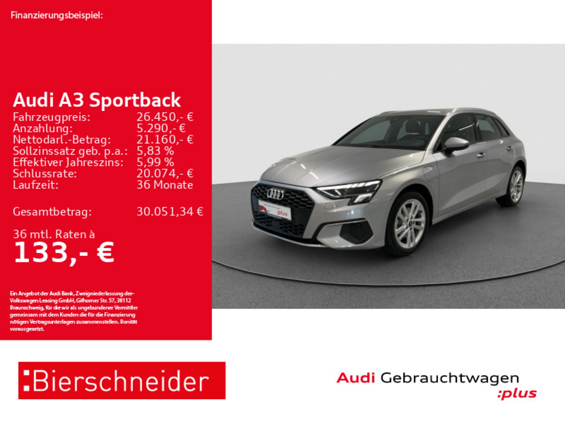 Audi A3 Sportback TFSI e