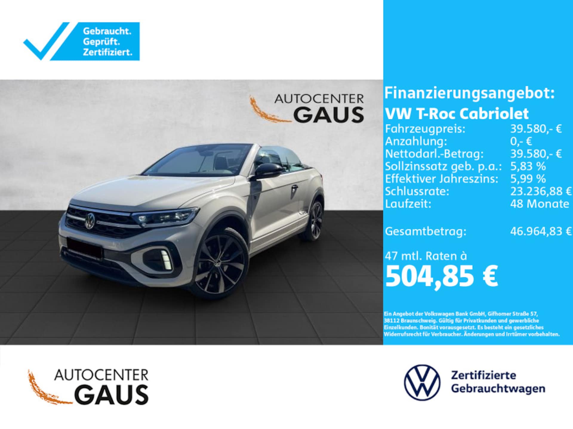 Volkswagen T-Roc Cabriolet R-Line