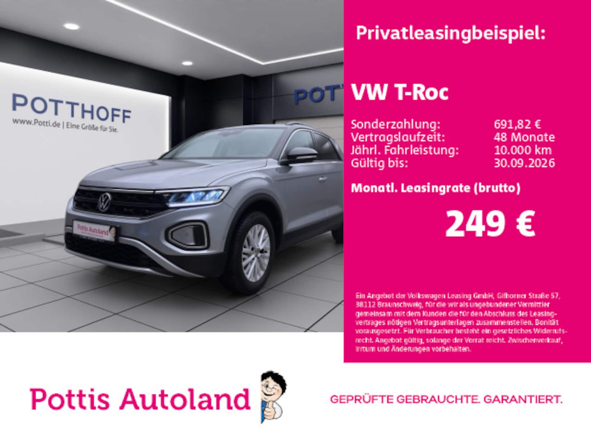 Volkswagen T-Roc 2022 — T-Roc 1.5 TSI LIFE AHK NAVI KAMERA ACC