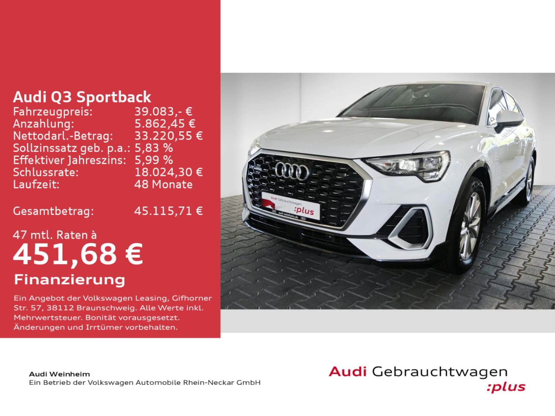 Audi Q3 Sportback S line
