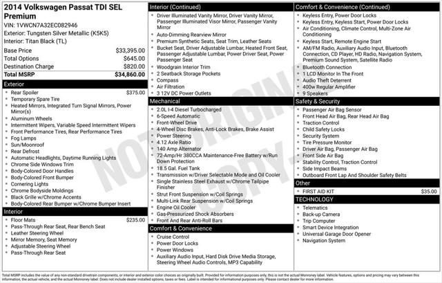 2014 Volkswagen Passat SEL Premium