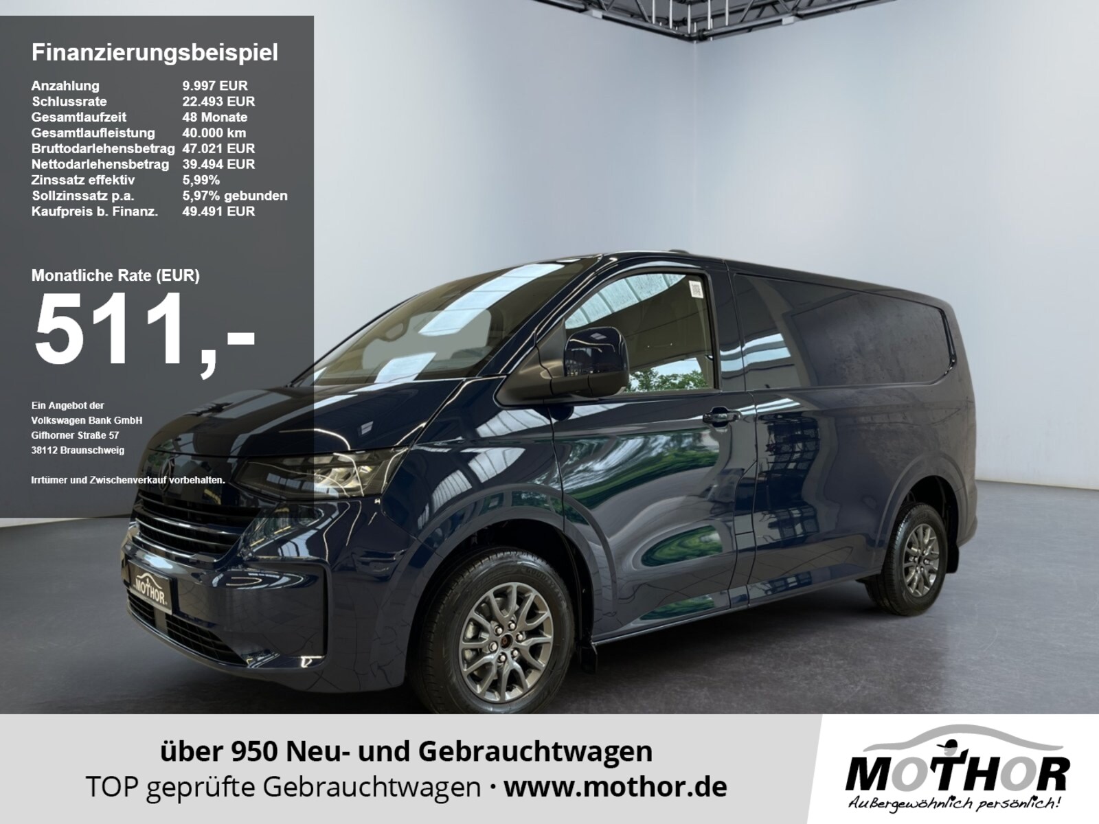 Volkswagen Transporter Kasten kurzer Radstand