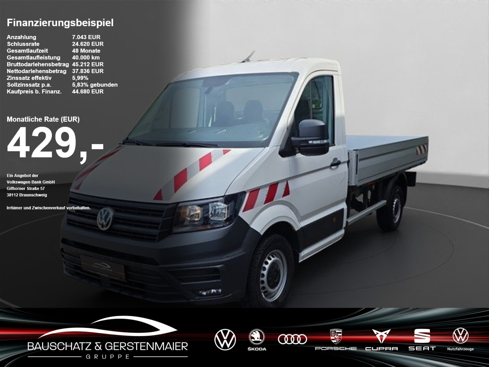 Volkswagen Crafter Einzelkabine mittlerer Radstand