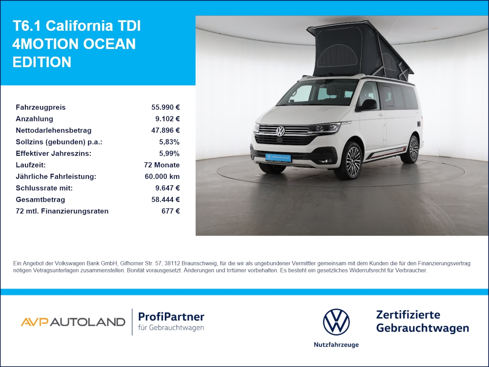 Volkswagen T6.1 California Ocean