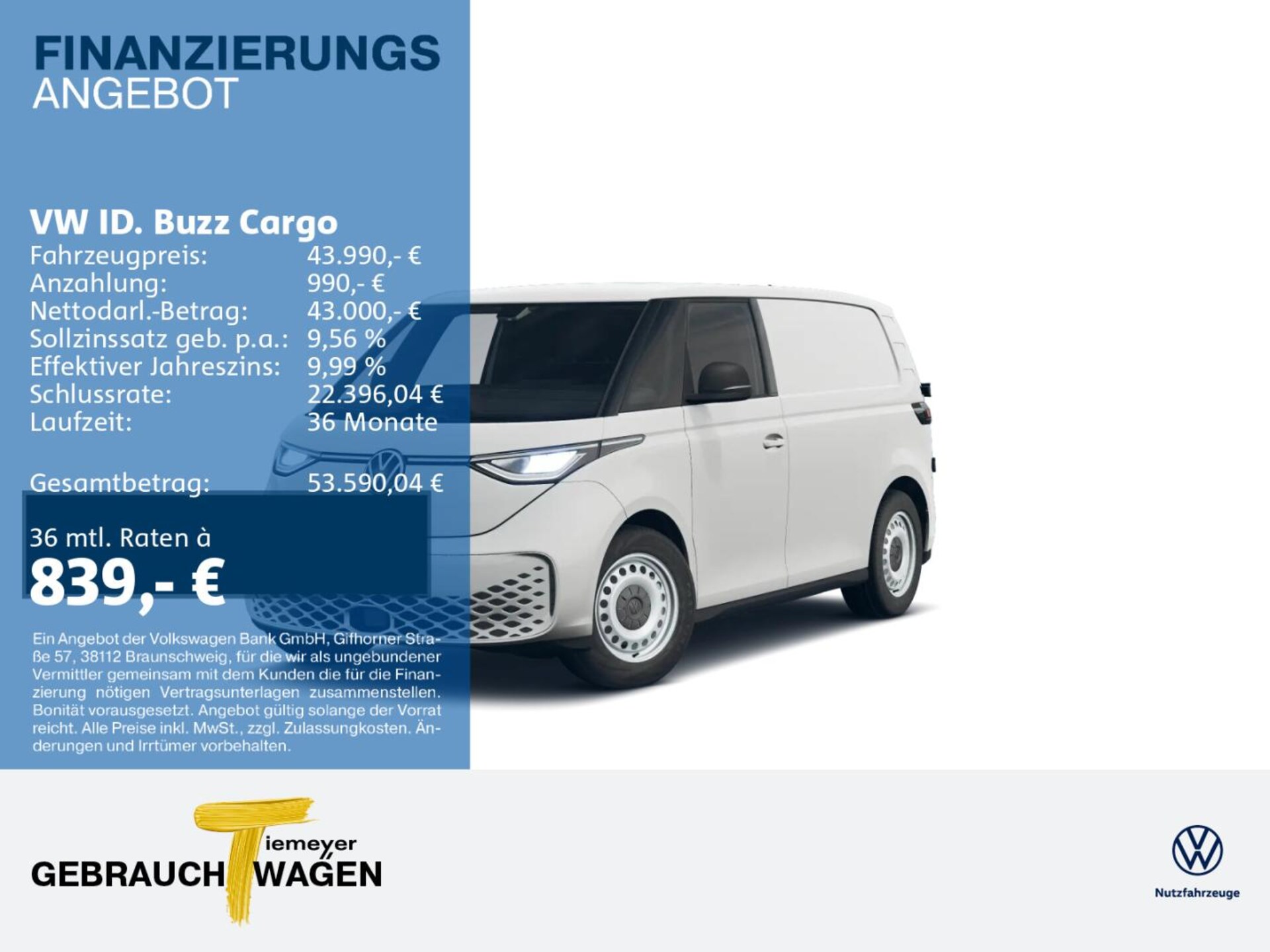 Volkswagen ID. Buzz Cargo Basis-Modell