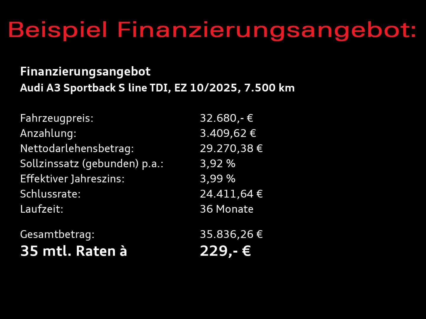Bild über Audi A3 Sportback TDI S tronic - für weitere Informationen kontaktieren Sie den Audi Partner
