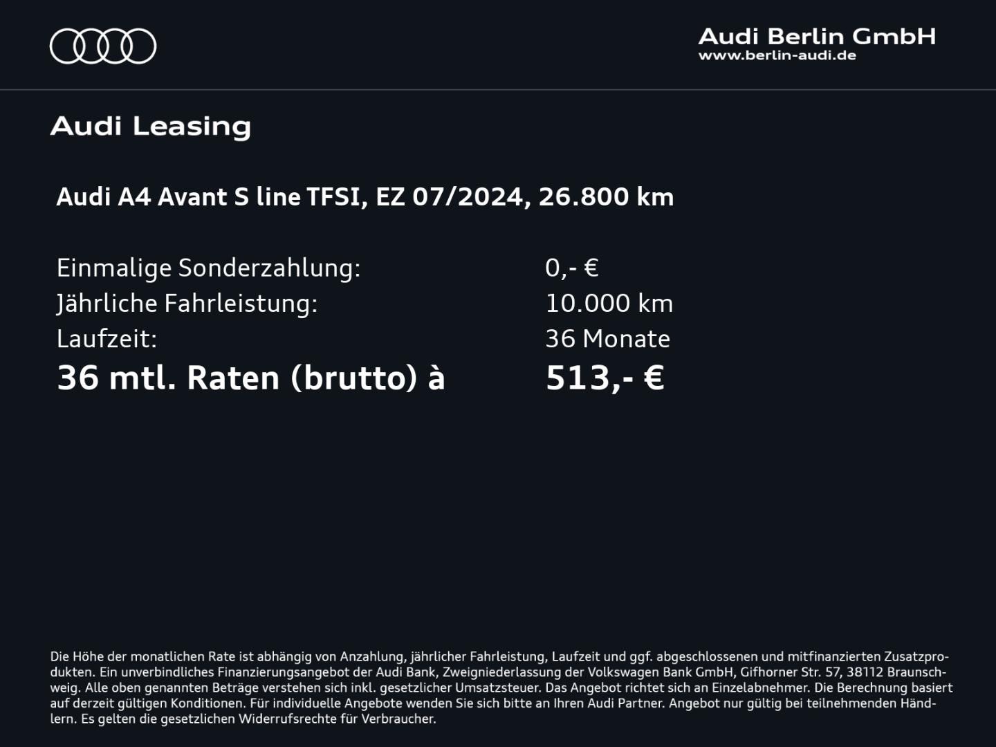 Bild über Audi A4 Avant S line 40 TFSI quattro S tronic - für weitere Informationen kontaktieren Sie den Audi Partner