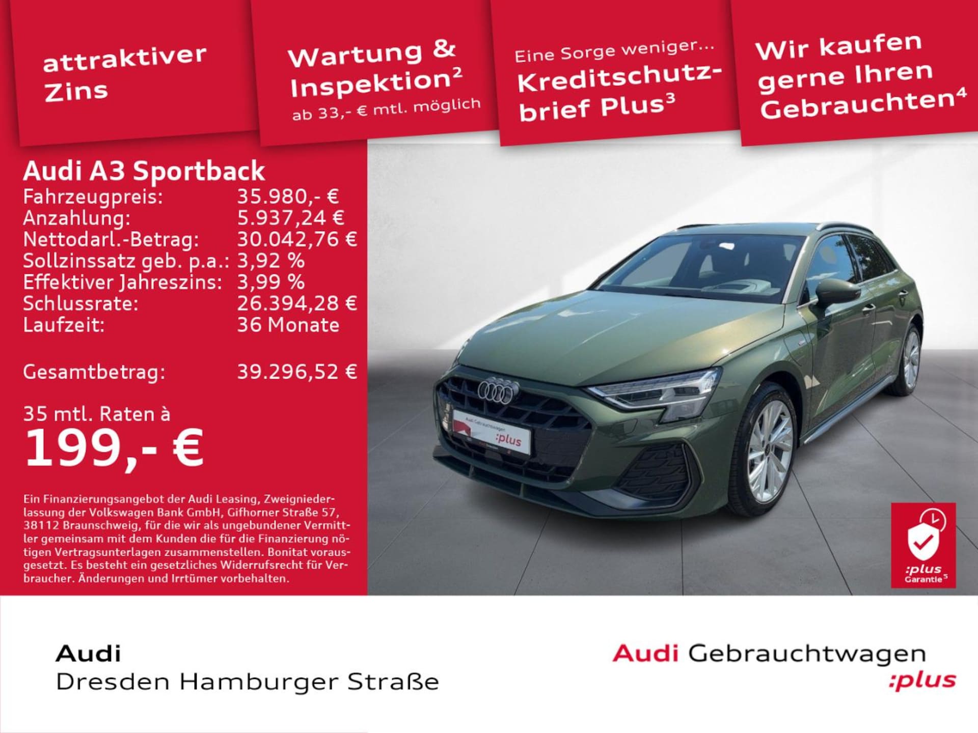 Audi A3 Sportback TFSI e S line