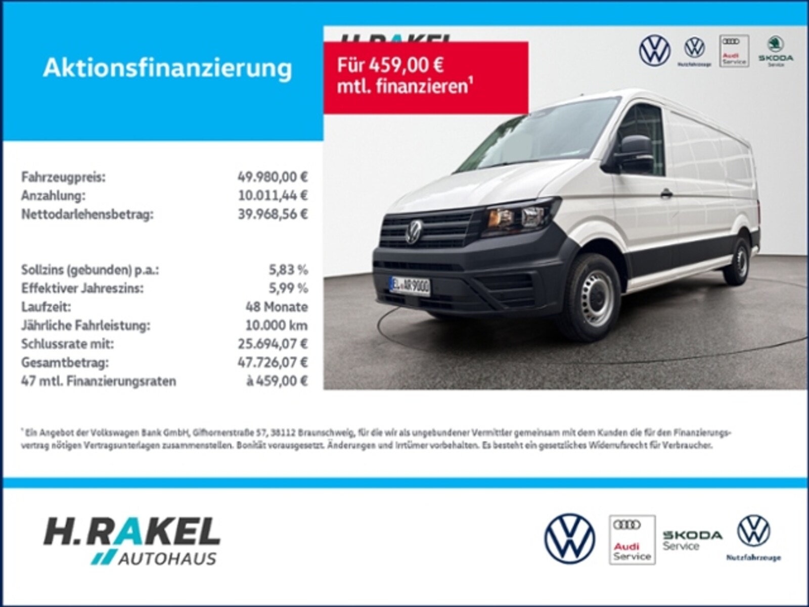 Volkswagen Crafter Kasten mittlerer Radstand