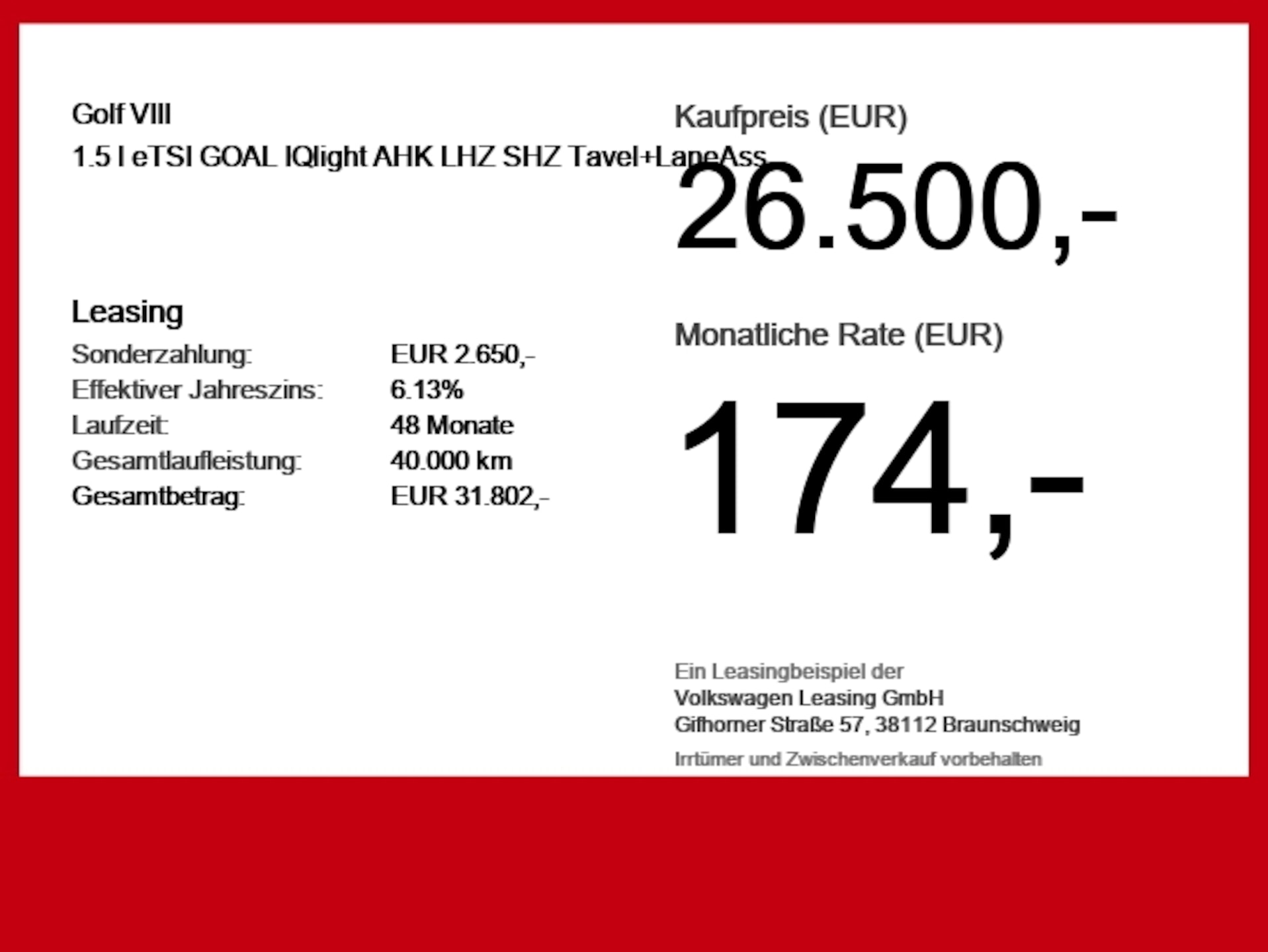 Volkswagen Golf Life