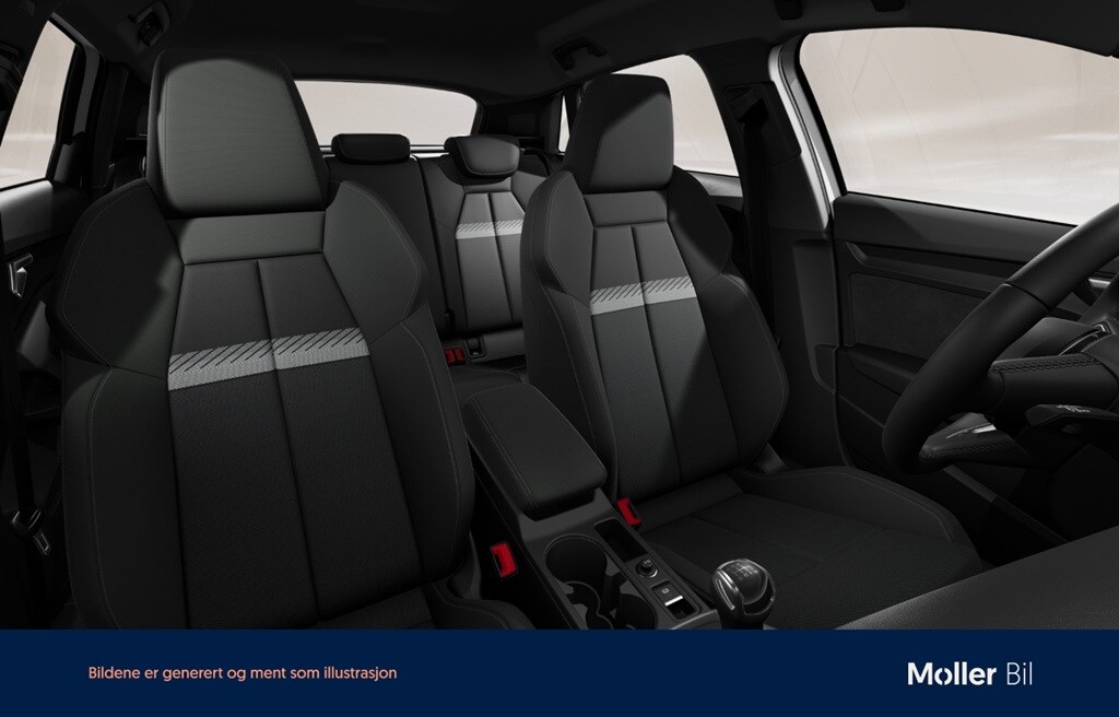 Bild som visar&nbsp;Audi A3 Sportback&nbsp;A3 Sportback 35 TFSI Proline 150 hk 6-växlad - för mer information kontakta din Audi Partner