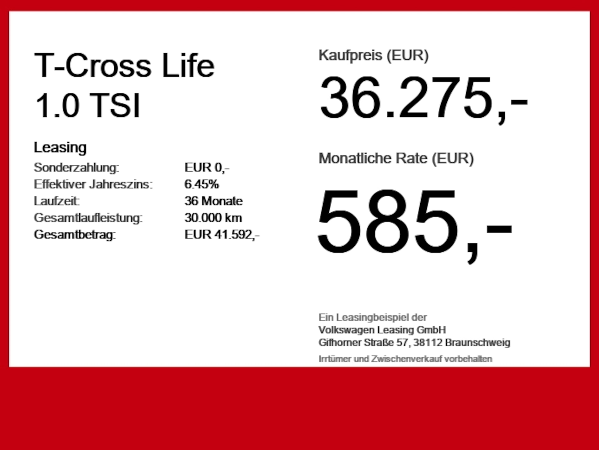 Volkswagen T-Cross ENERGY