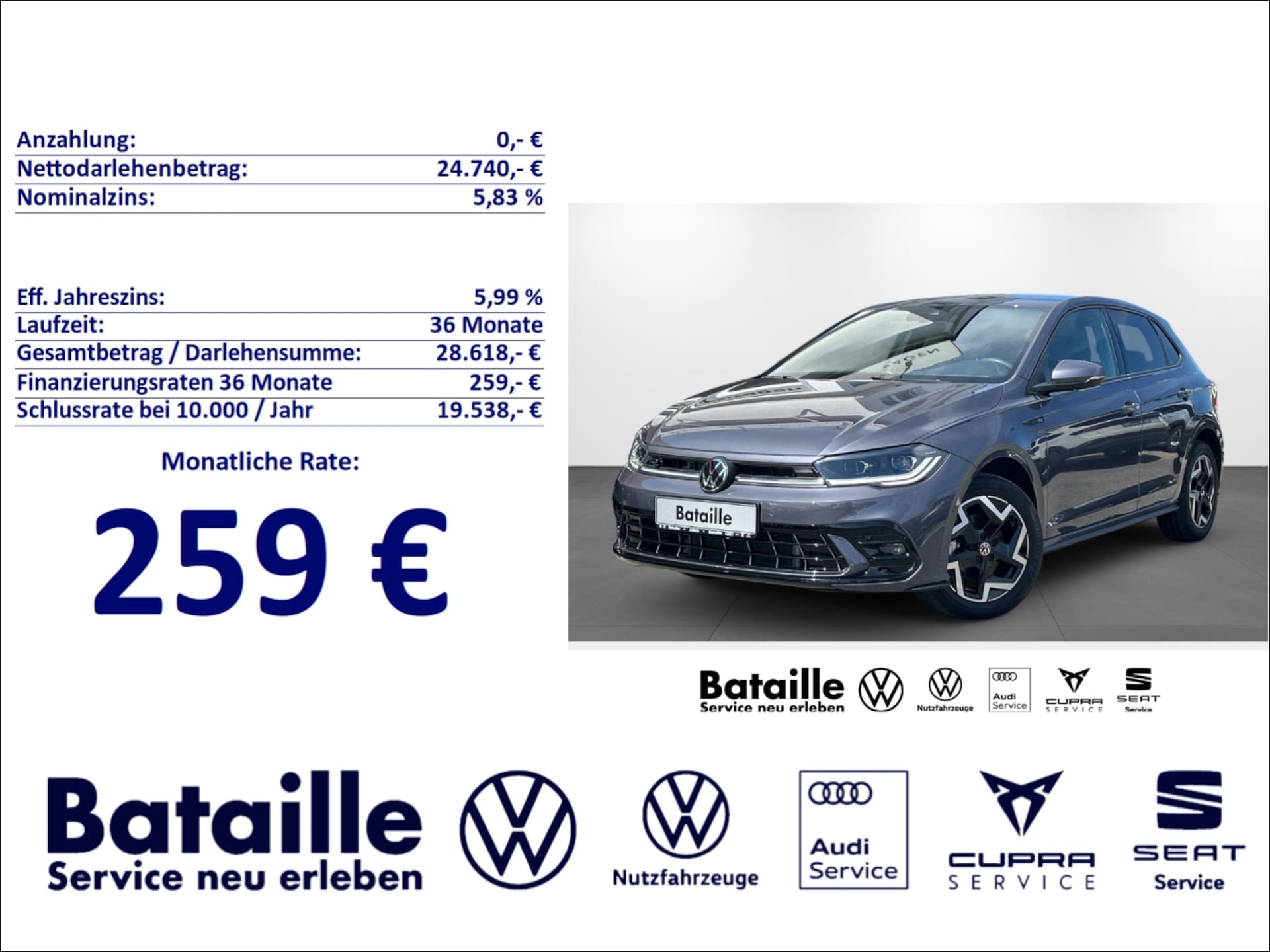 Volkswagen Polo — Volkswagen Polo 1.0 TSI R-Line Navi Kamera IQ.Light ACC