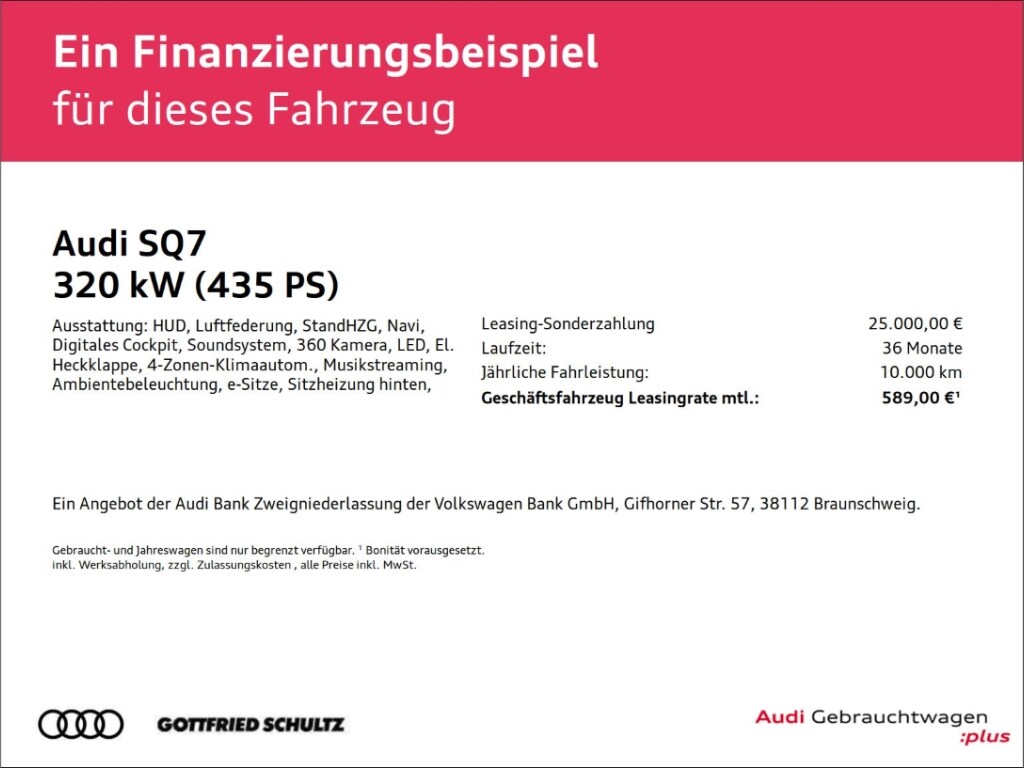 Image about Audi SQ7 TDI quattro tiptronic